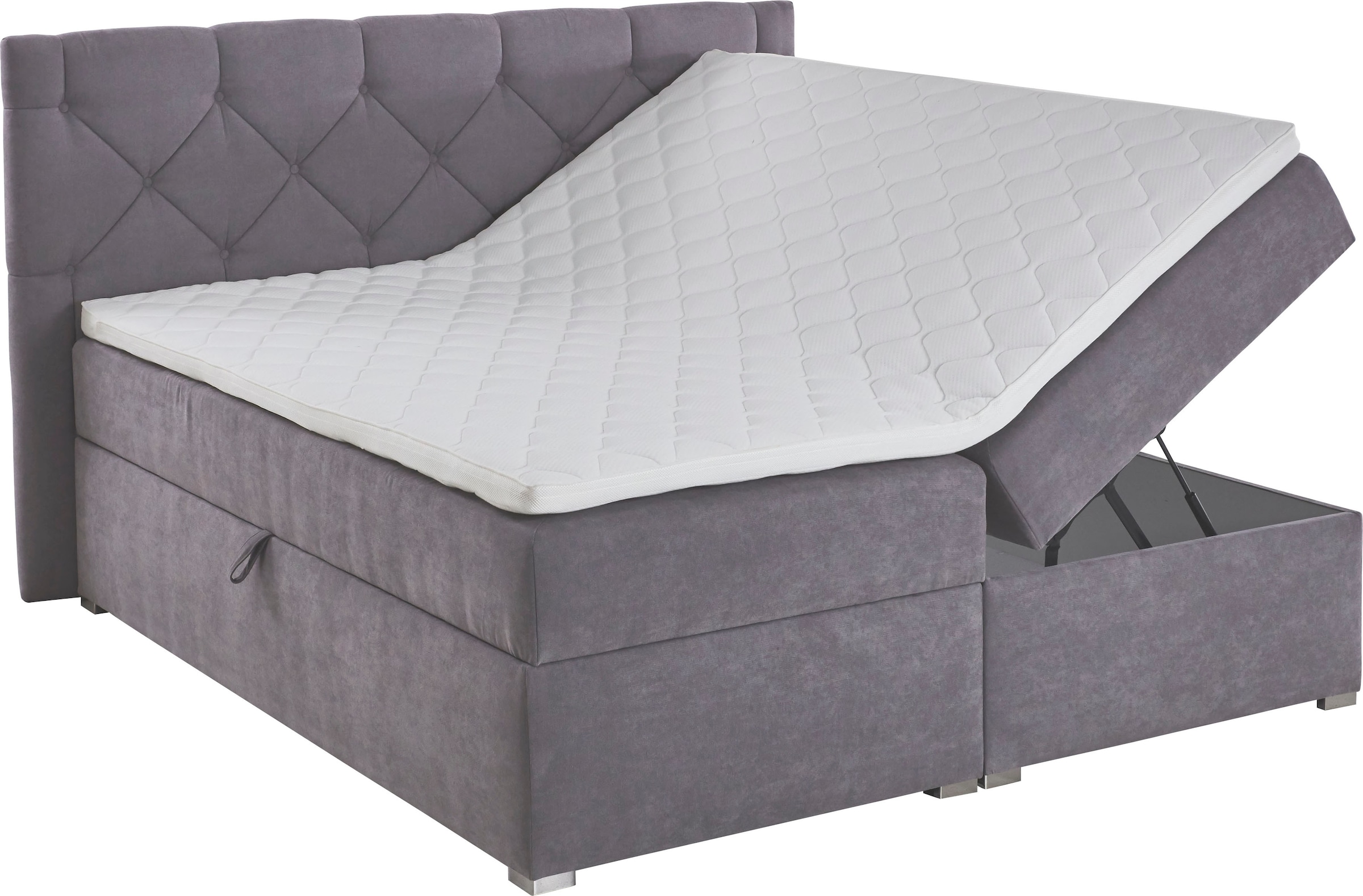 ATLANTIC home collection Boxbett »Meike«, mit XXL-Bettkasten und Topper
