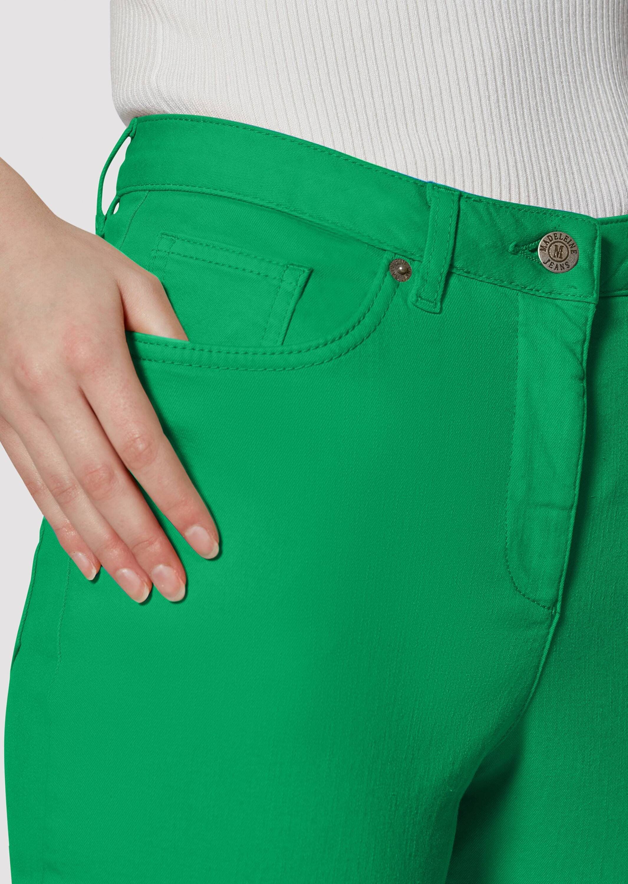 MADELEINE Regular-fit-Jeans »Jeans Jeans mit feinem Fransensaum«