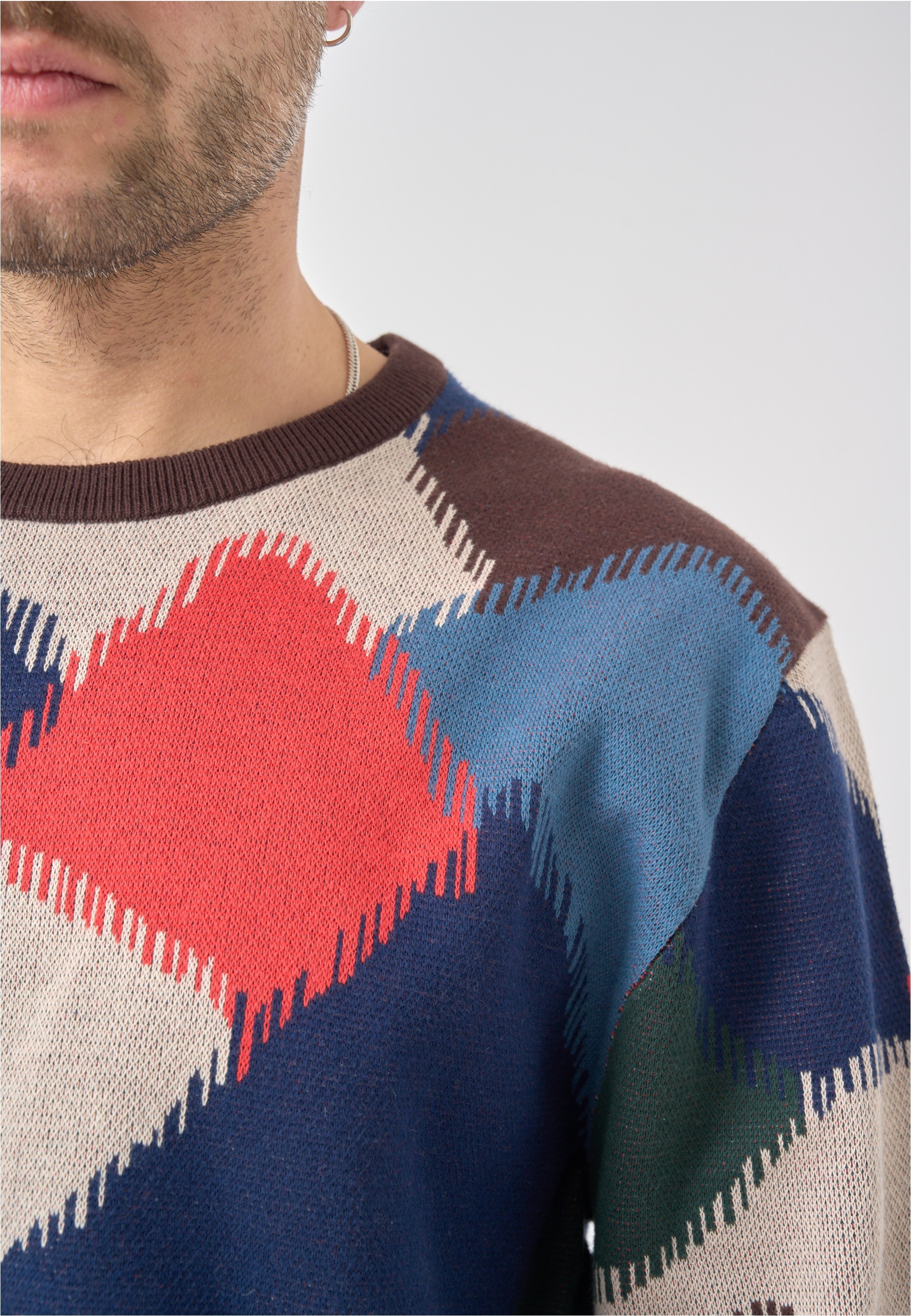 Cleptomanicx Strickpullover »Crewneck Mountains«, mit lockerem Schnitt