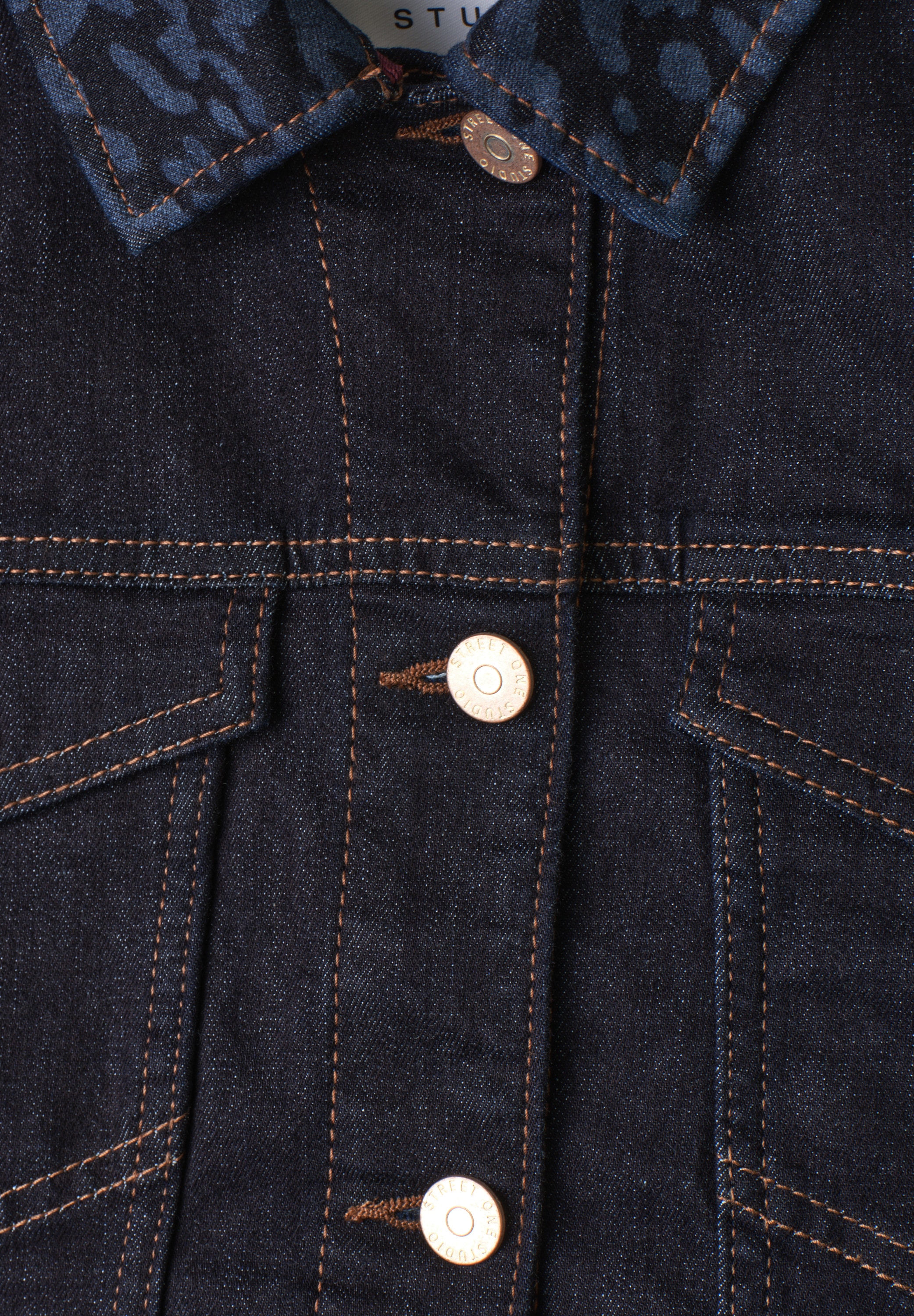 STREET ONE STUDIO Jeansjacke ohne Kapuze in washed Optik