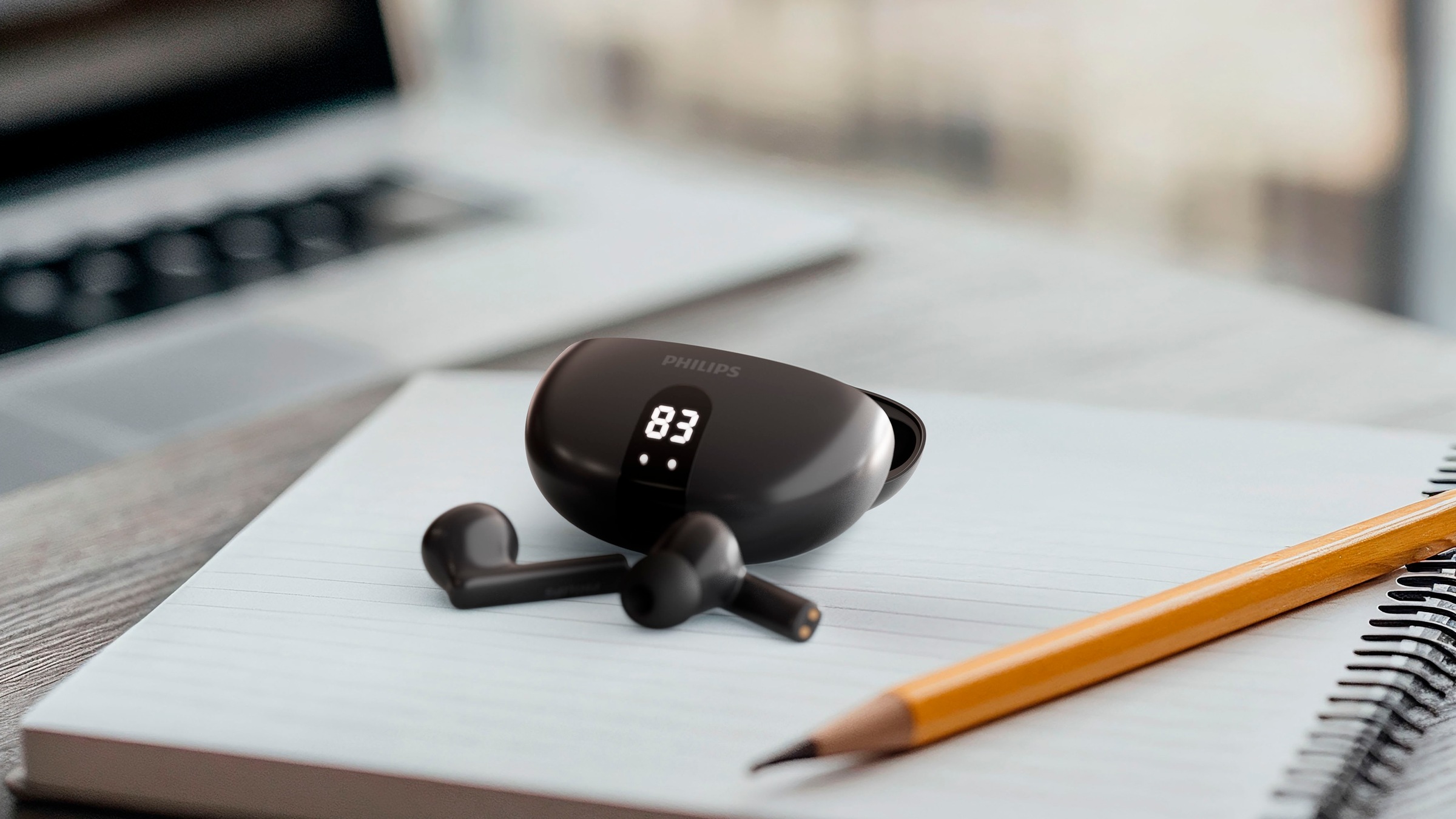 Philips wireless In-Ear-Kopfhörer »TAT 2520«, Bluetooth, Adaptive Noise-Cancelling-Freisprechfunktion-Multi-Point-Verbindung-Rauschunterdrückung-Sprachsteuerung-kompatibel mit Siri