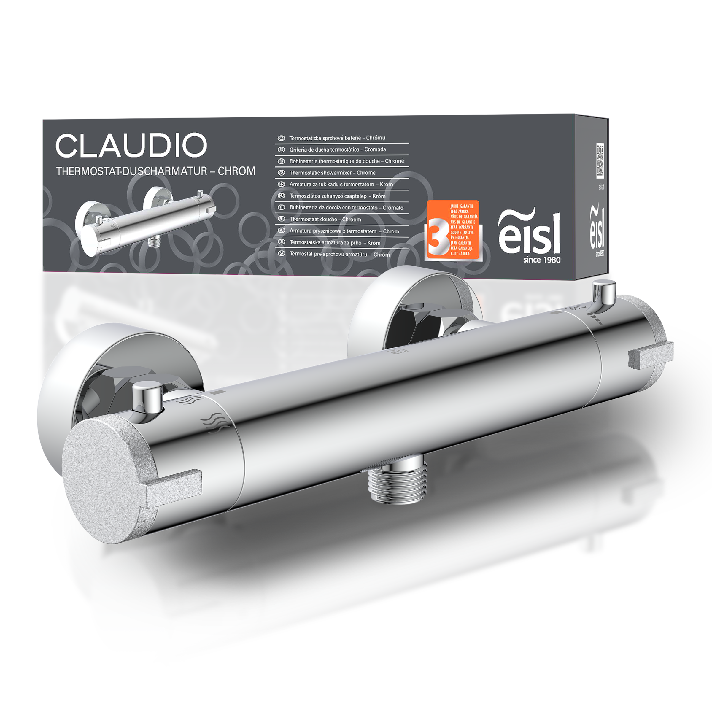 Eisl Chromfarben Duscharmatur "Claudio" Mit Thermostat Mischbatterie Dusche Duschthermostat von Baur