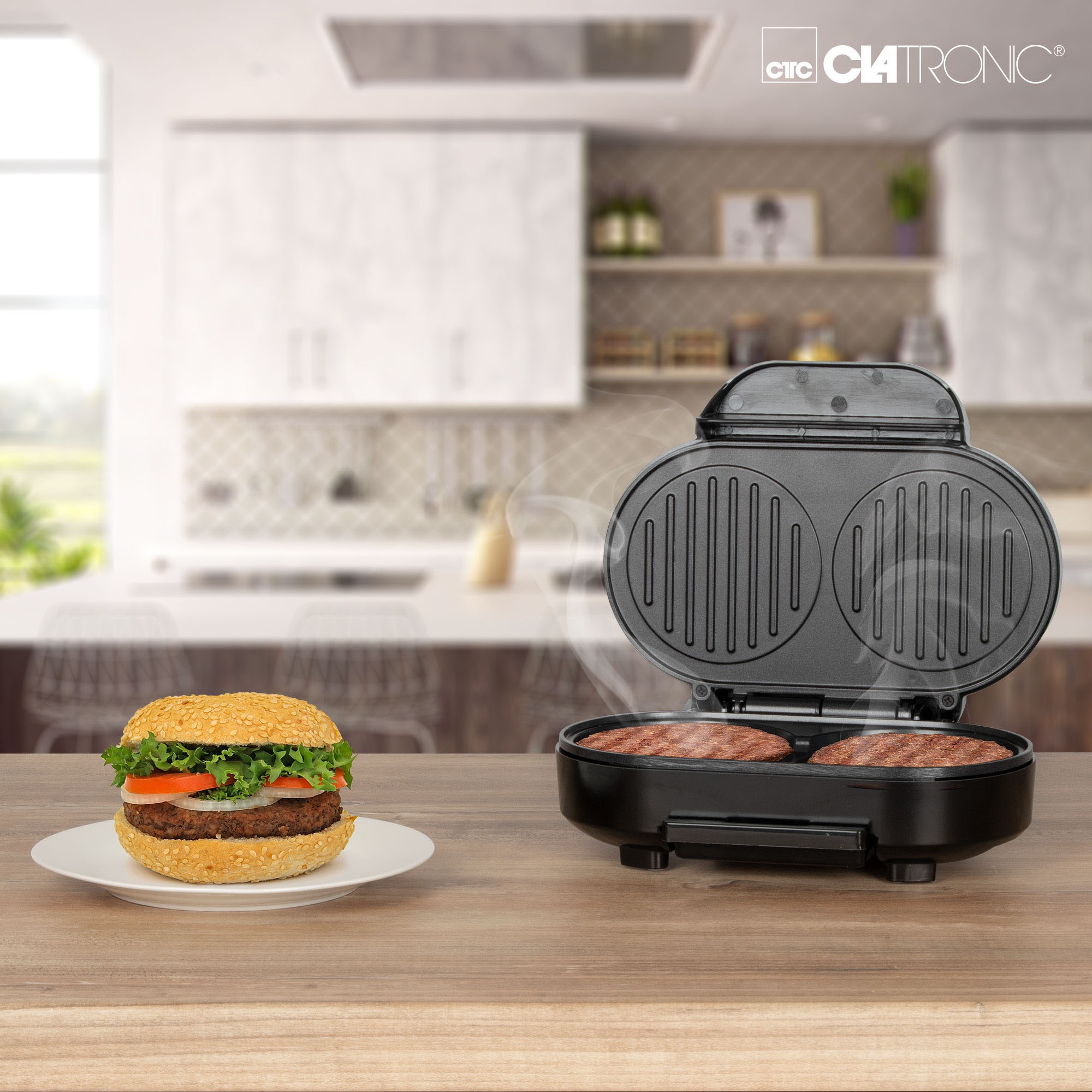 CLATRONIC Kontaktgrill »HBM 3696«, 1000 W