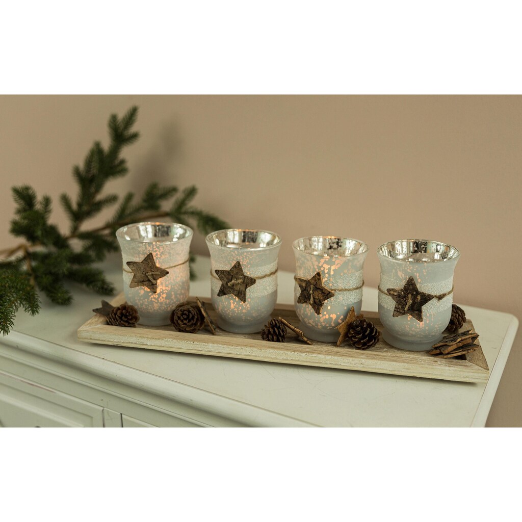 Myflair Möbel & Accessoires Teelichthalter »Weihnachtsdeko«, (Set, 5 St.)