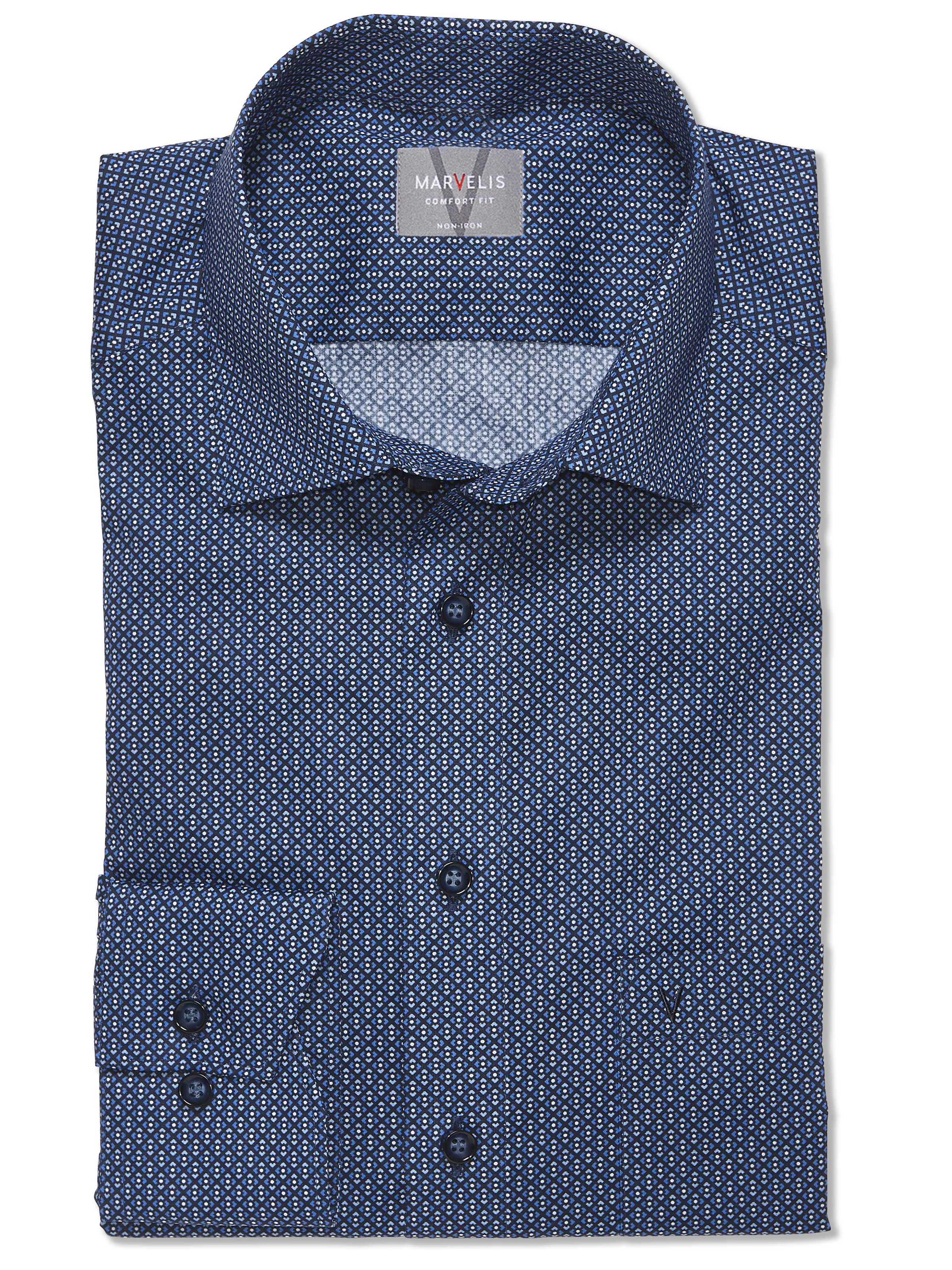 MARVELIS Langarmhemd mit Minimal-Print günstig online kaufen