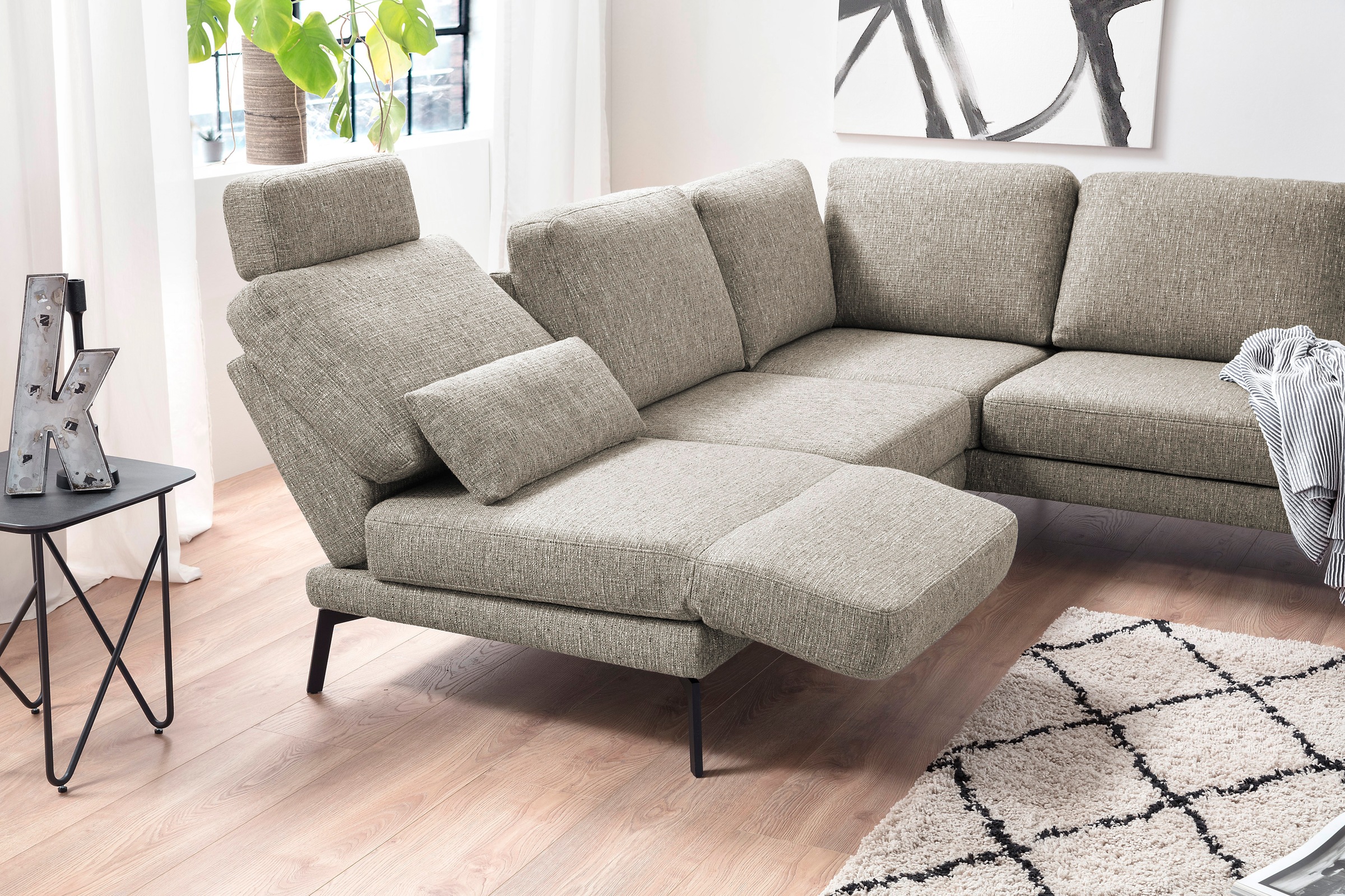 3C Candy Ecksofa »Kairo Multifunktion-Sofa, bequem und viele Komfortfunktionen, L-Form«, inklusive Drehsitz-, Armlehnen- und Rückenverstellung