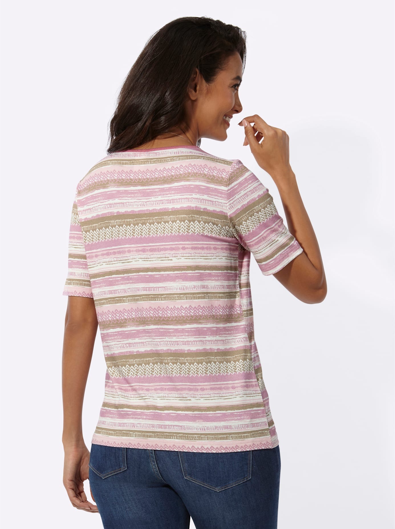 Casual Looks Kurzarmshirt »Rundhals-Shirt«, (1 tlg.)