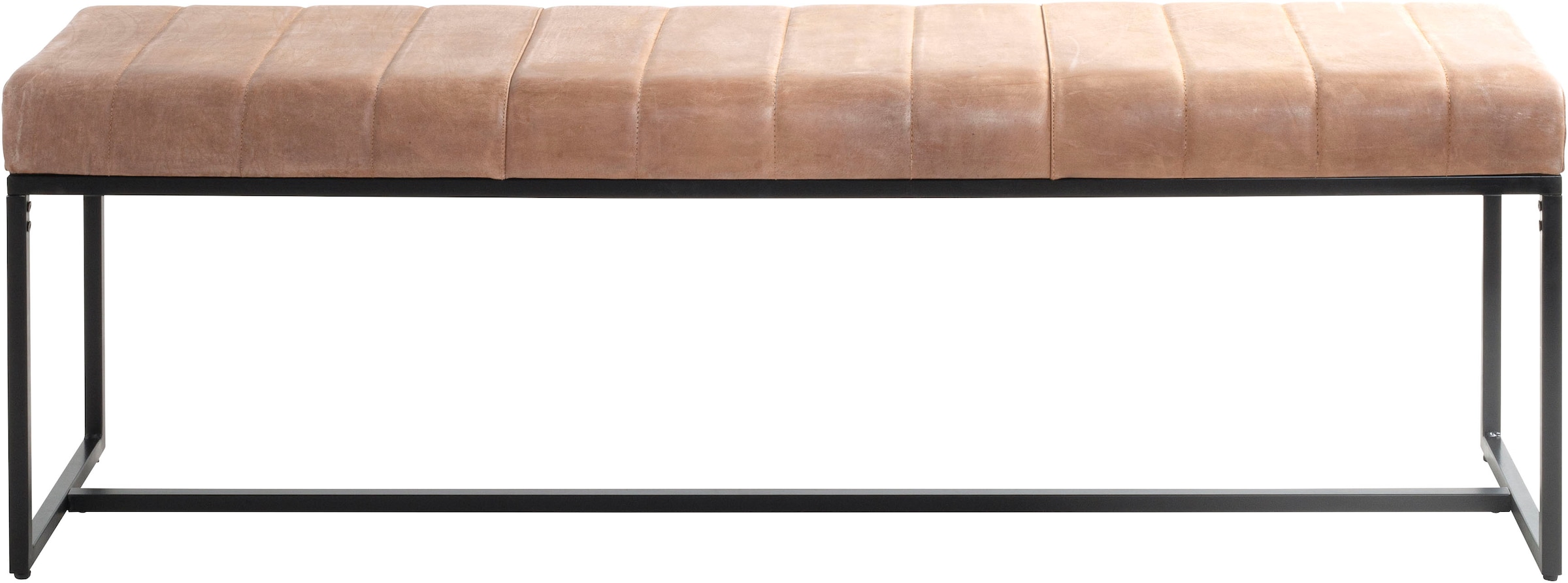 HAKU Polsterhocker »Flurbank, Garderobenbank, Sitzbank« rechteckig - aus Leder Braun - B/T/H 150/38/48 cm