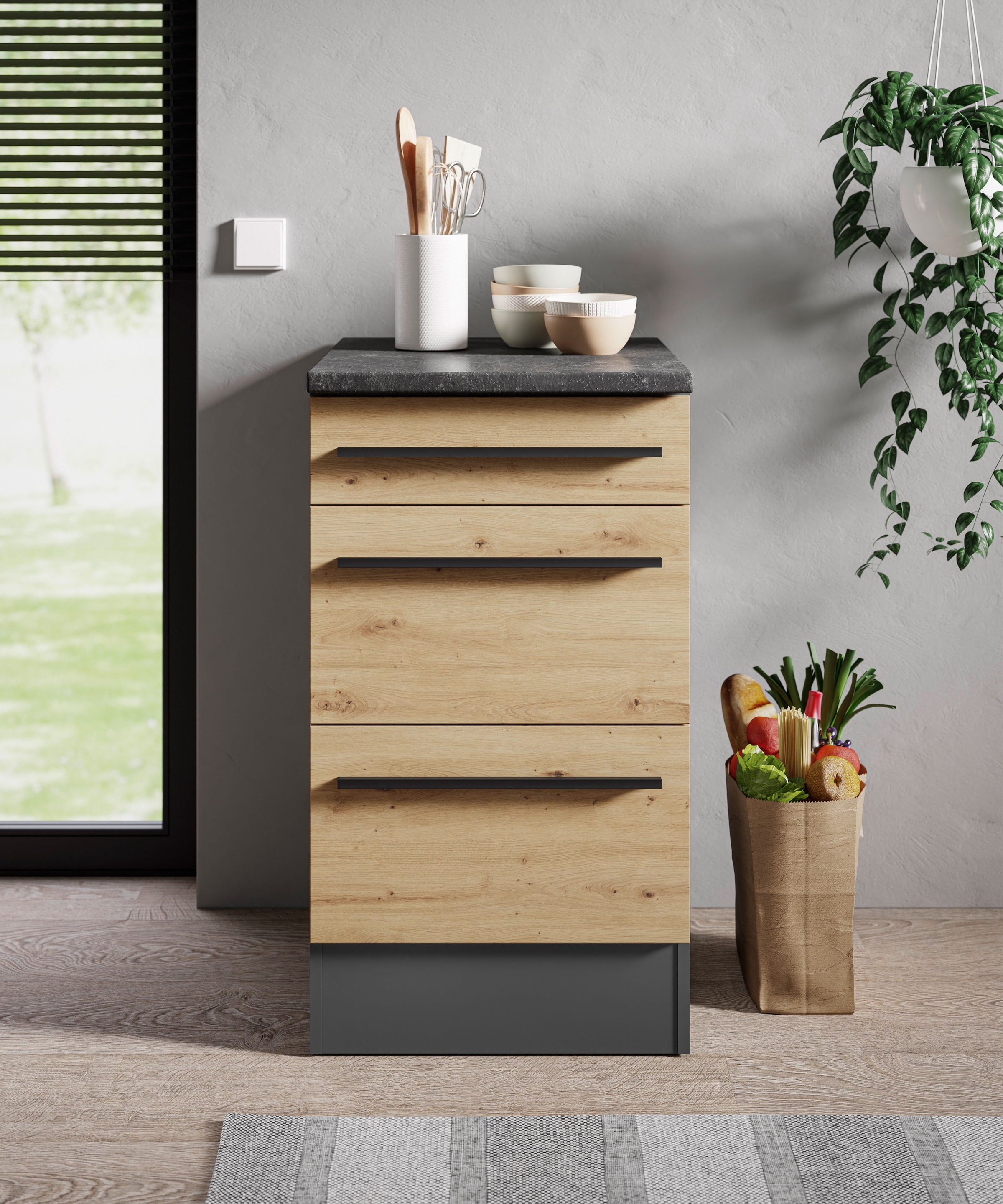 BASIC by Balculina Unterschrank »Jazz B/T/H 50x60x90 cm« 1 Stk. tlg. Breite 50cm, Melaminbeschichtung