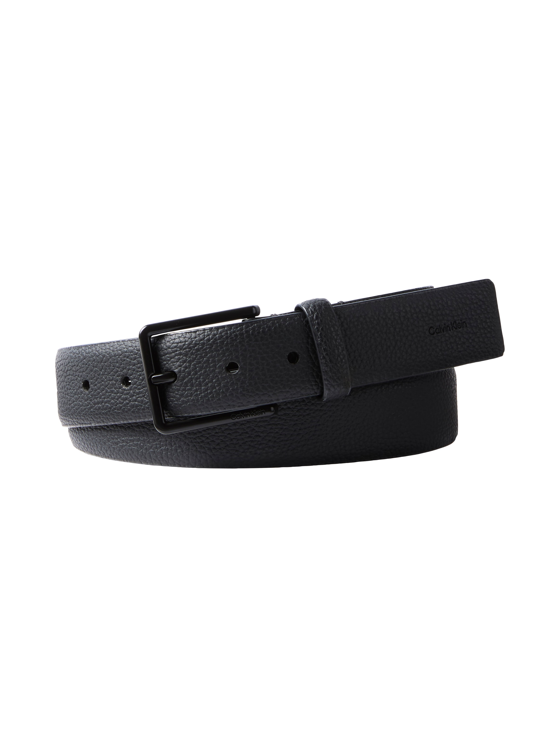 Calvin Klein Ledergürtel "WARMTH BUCKLE PEBBLE 35MM FIXED" Größenverstellbar mit Metallschließe