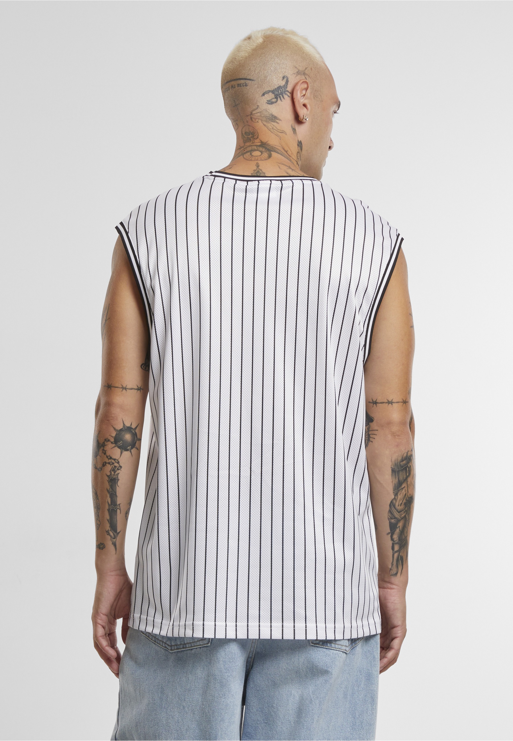 URBAN CLASSICS Tanktop »Urban Classics Striped Mesh Tanktop« 1 Stk.