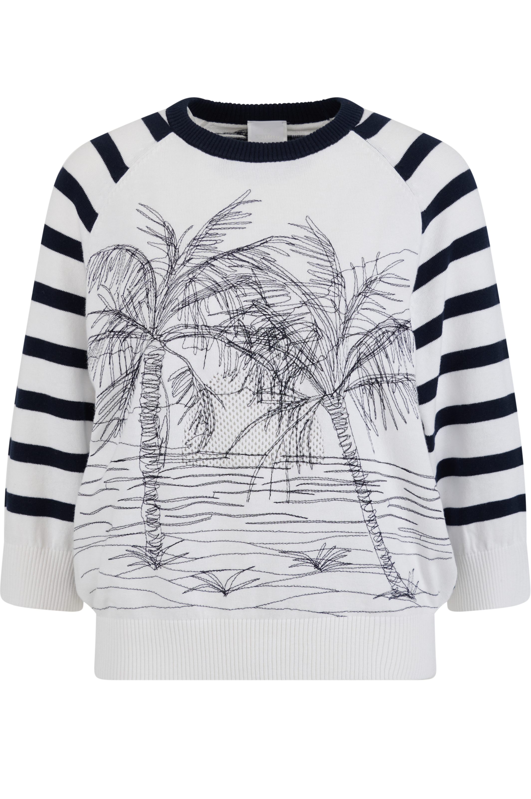 Sportalm Kitzbühel Rundhalspullover Regular fit mit Palmenprint günstig online kaufen