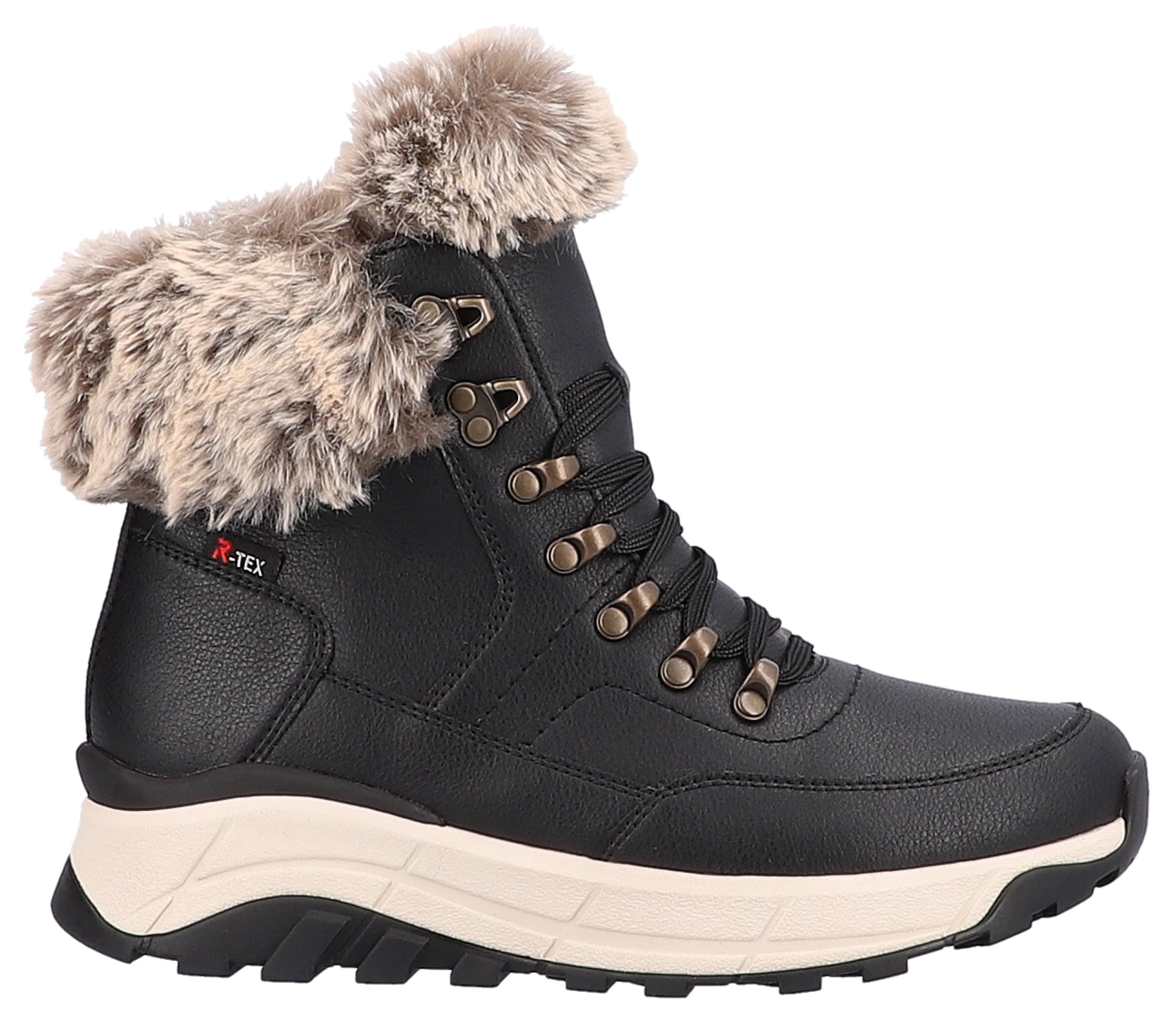 Rieker EVOLUTION Winterboots, Hightop Sneaker, Schnürboots, Winterschuh mit Lammwollfutter