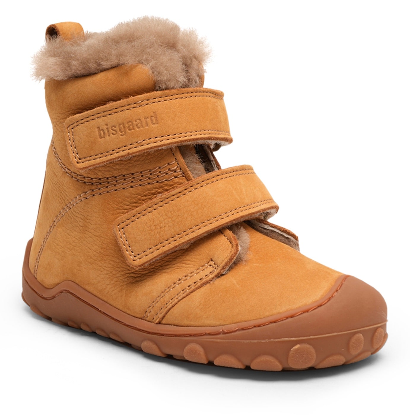 Bisgaard Winterboots "luke lamb", Barfußschuh, Klettstiefel, Winterschuh mit großzügigem Fußbereich