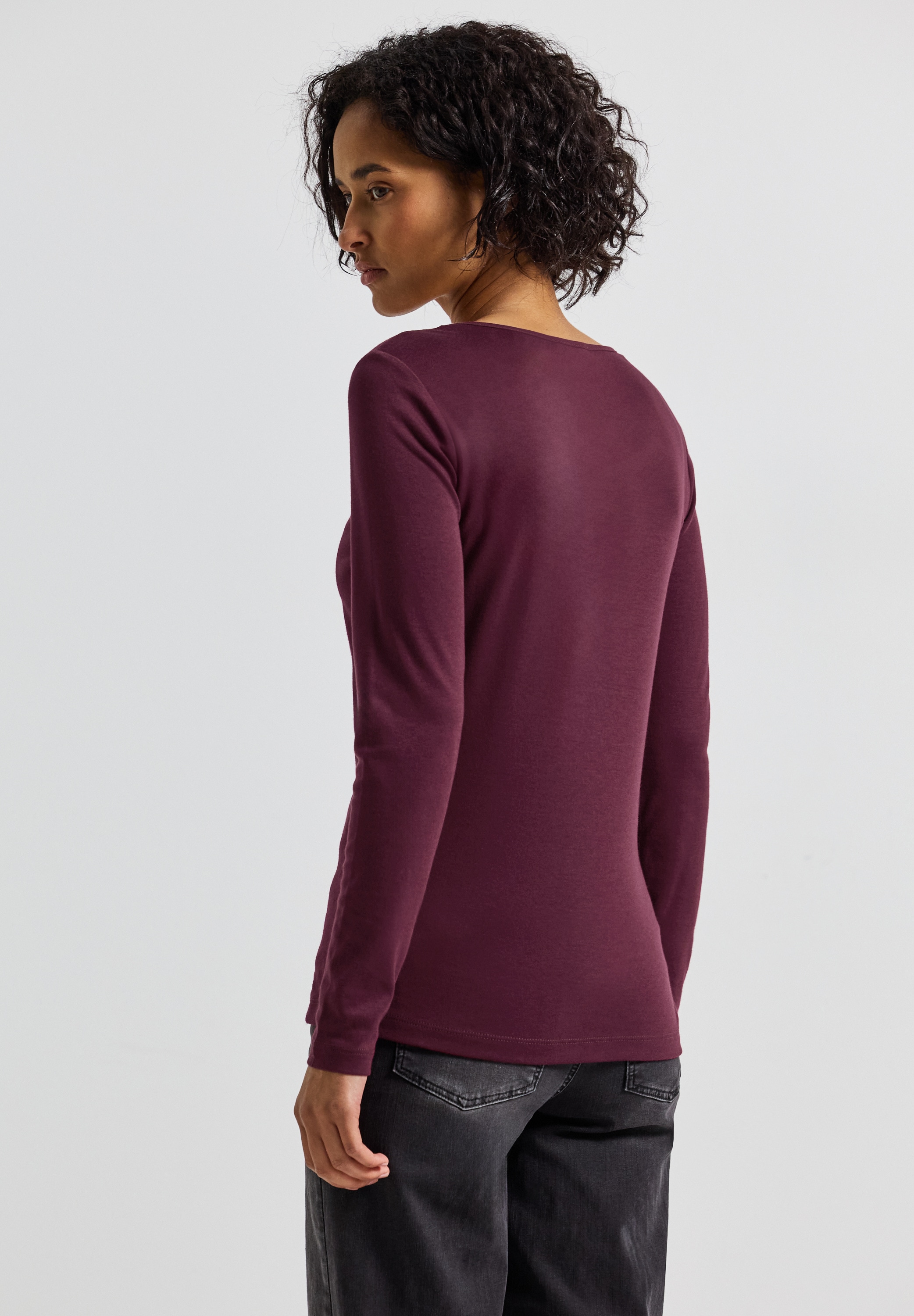 STREET ONE Langarmshirt, im soften Baumwoll-Mix