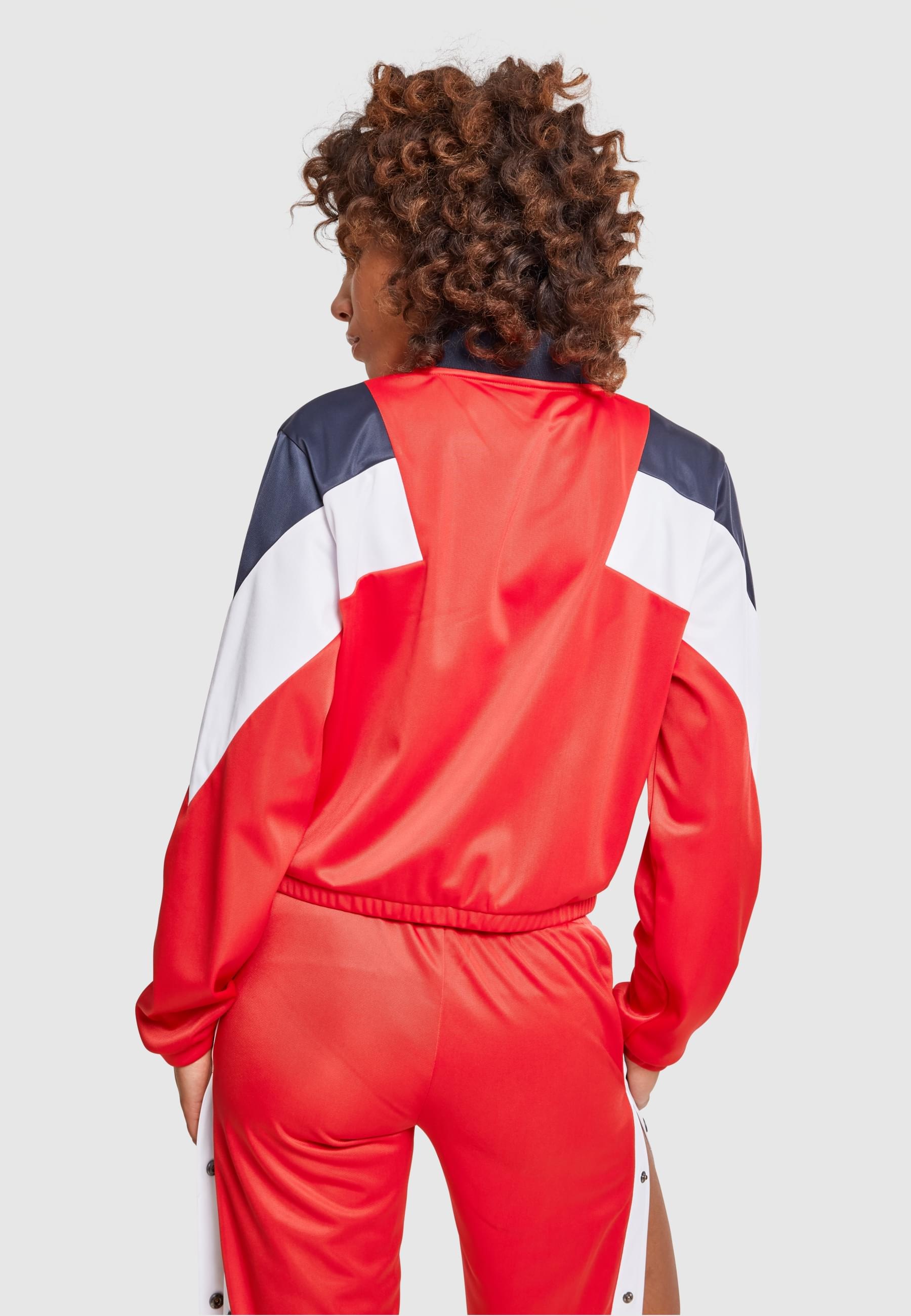 URBAN CLASSICS Allwetterjacke »Urban Classics Damen Ladies 3-Tone Track Jacket«, (1 St.), ohne Kapuze
