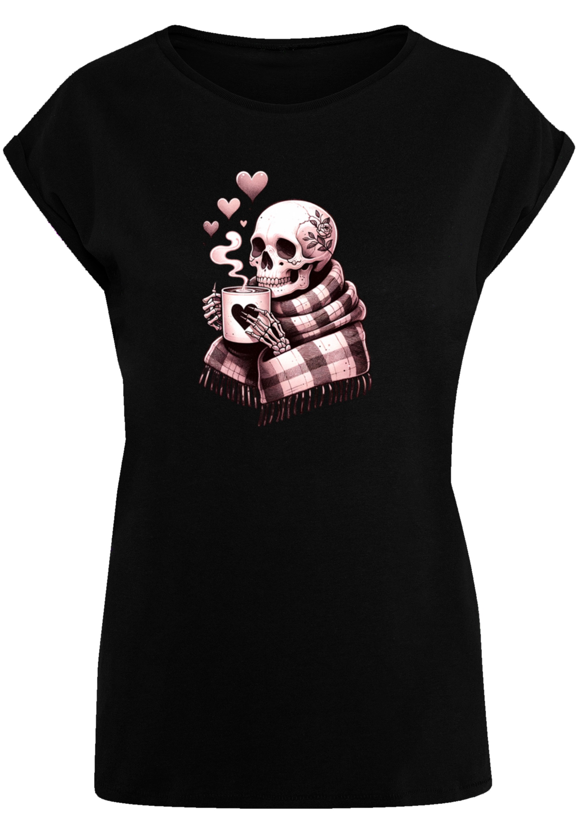 F4NT4STIC T-Shirt »Cozy Winter Skelett«, Premium Qualität
