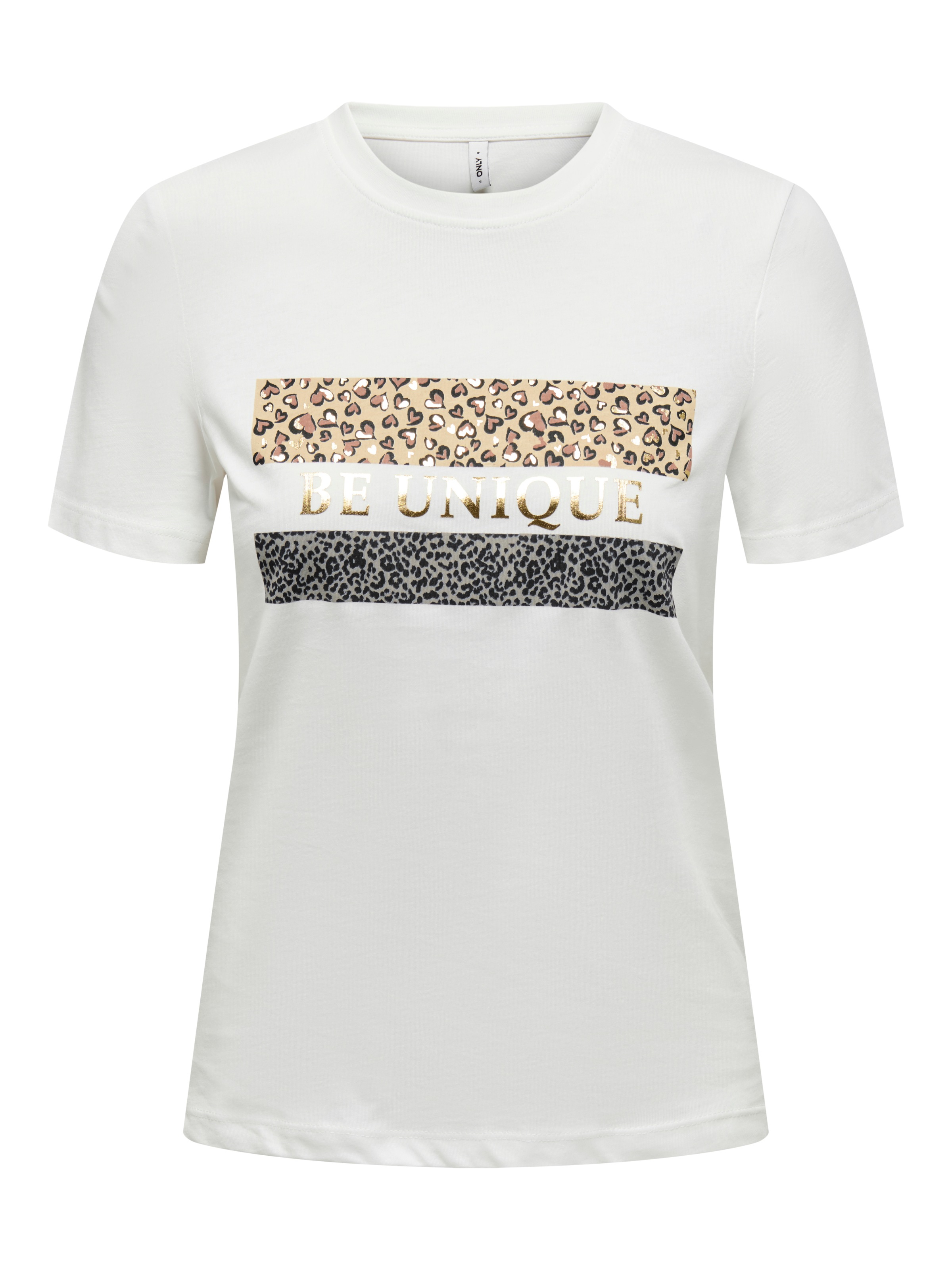 ONLY Kurzarmshirt "ONLTANYA LIFE REG S/S LEO PRINT TOP JRS" günstig online kaufen
