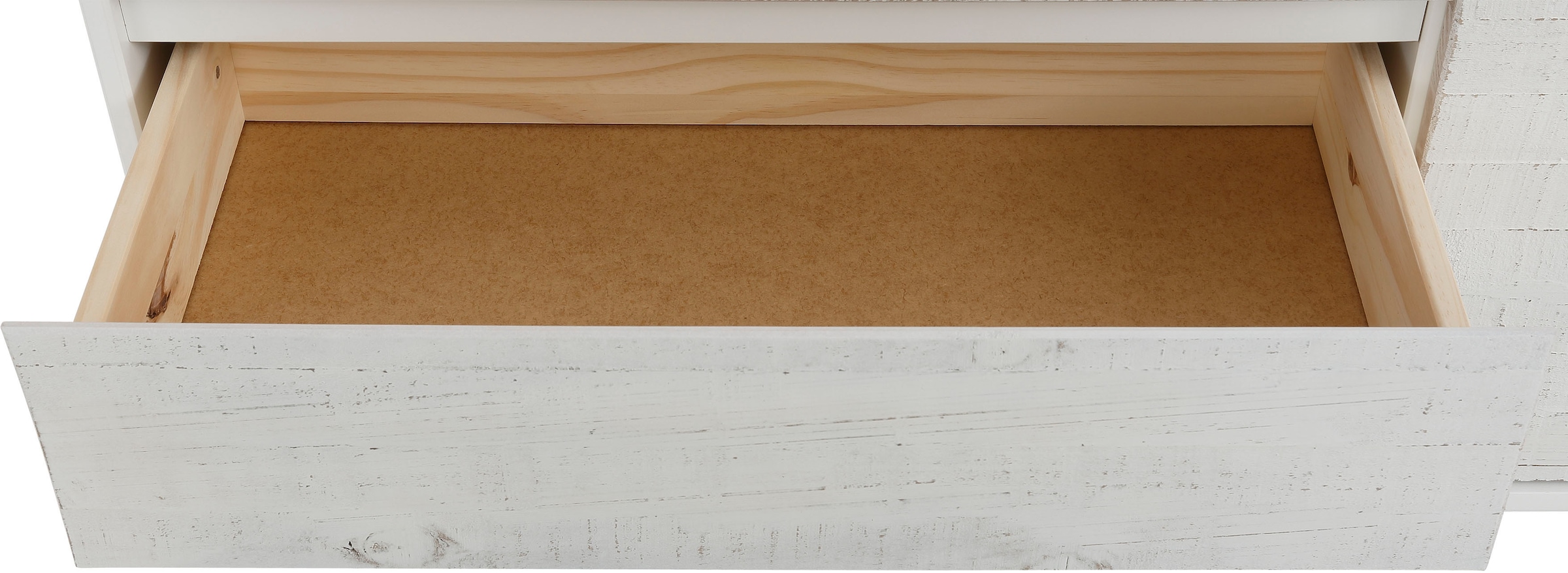 Home affaire Sideboard »Morgan«, Kommode aus massivem Kiefernholz, mit Griffmulden, Breite 165 cm