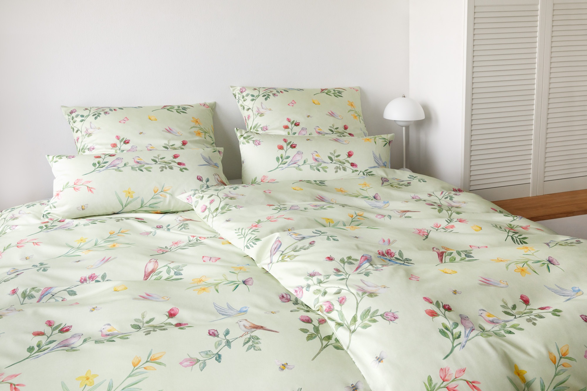 Elegante Bettwäsche "Songbird" 2 Stk. tlg. angenehmes Hautgefühl günstig online kaufen