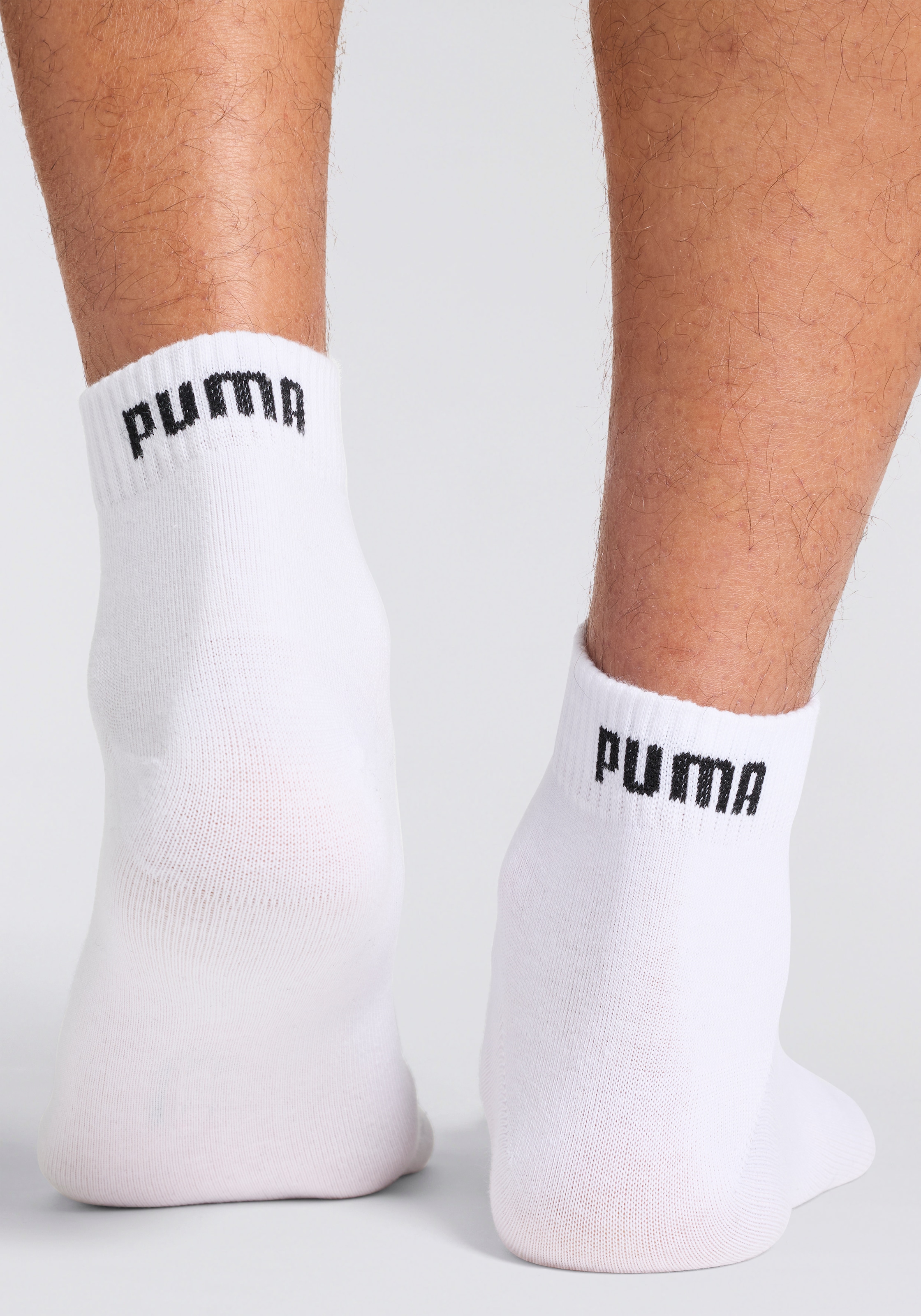 PUMA Kurzsocken »PUMA UNISEX QUARTER PLAIN 3P« 3 Paar, 3 Stk. tlg. Atmungsaktiv, Rippenbündchen, weiche Baumwollmischung
