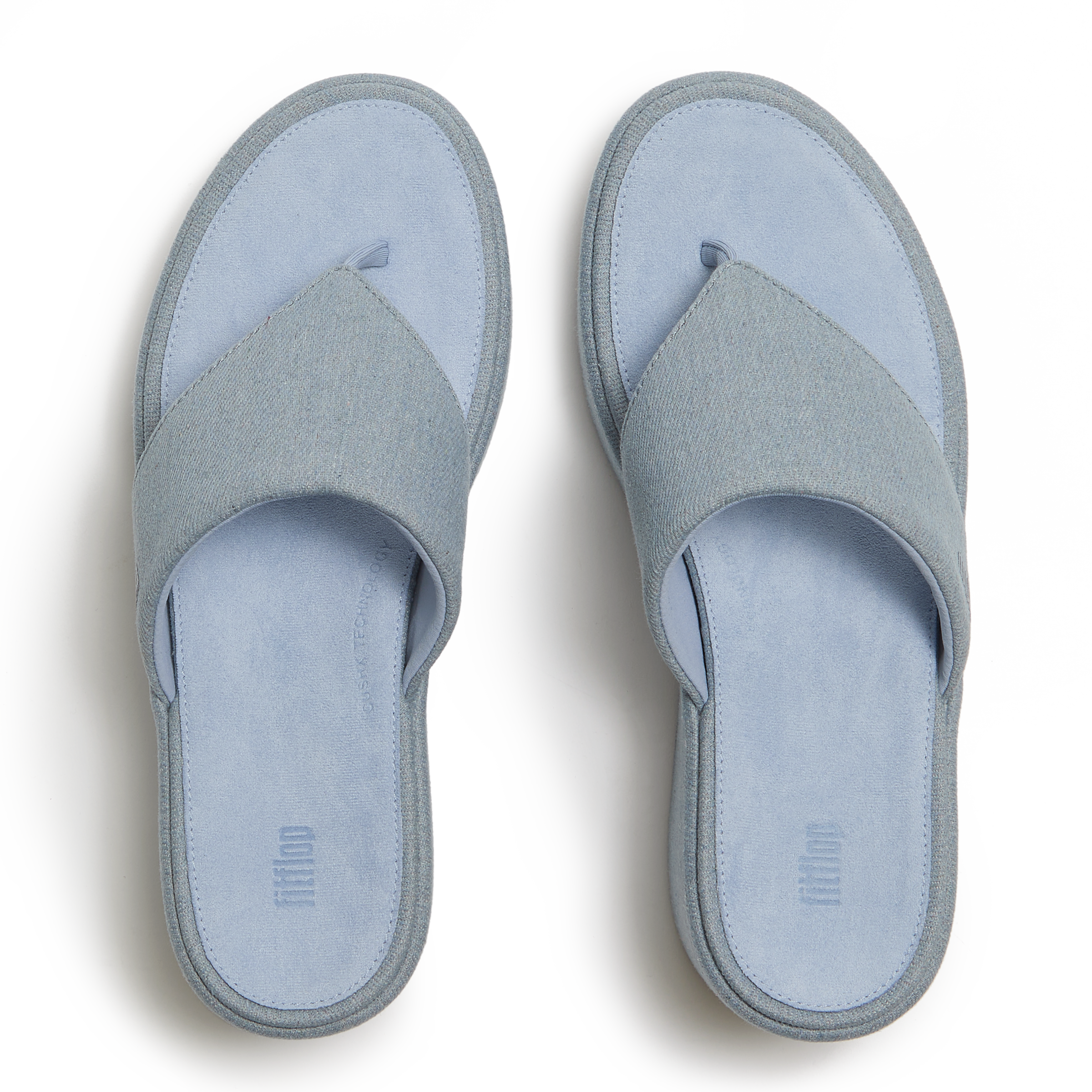 Fitflop Dianette »PLATFFORMS DENIM WEDGE TOE-POST SANDALS«  Plateau, Zehensteg, Sommerschuh mit weichem Zehensteg
