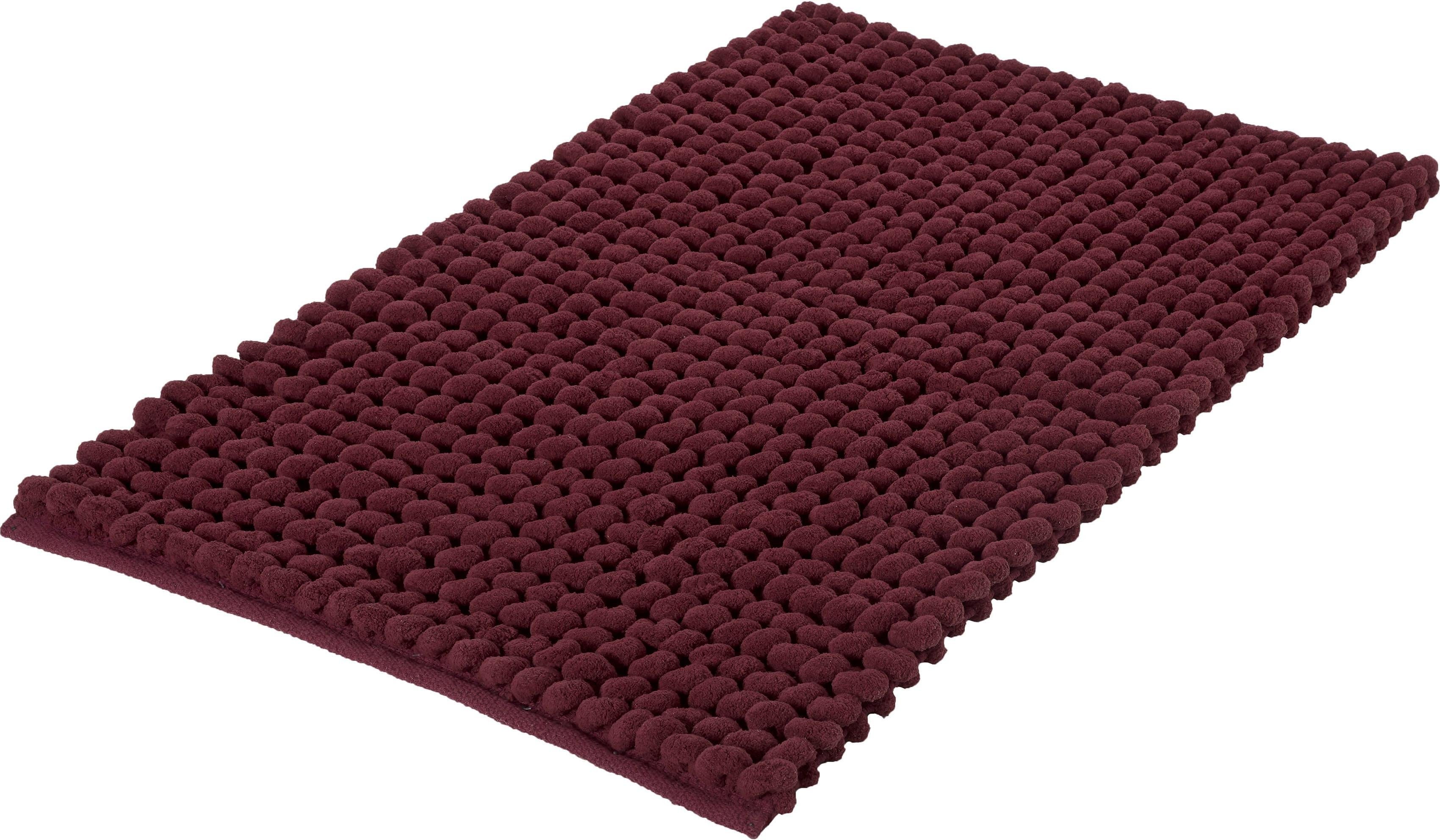 Kleine Wolke Badematte "Celine, Badvorleger, Badezimmer Teppich" Höhe 40 mm rutschhemmend beschichtet fußbodenheizungsgeeignet Badteppich, Uni Farben, waschbar
