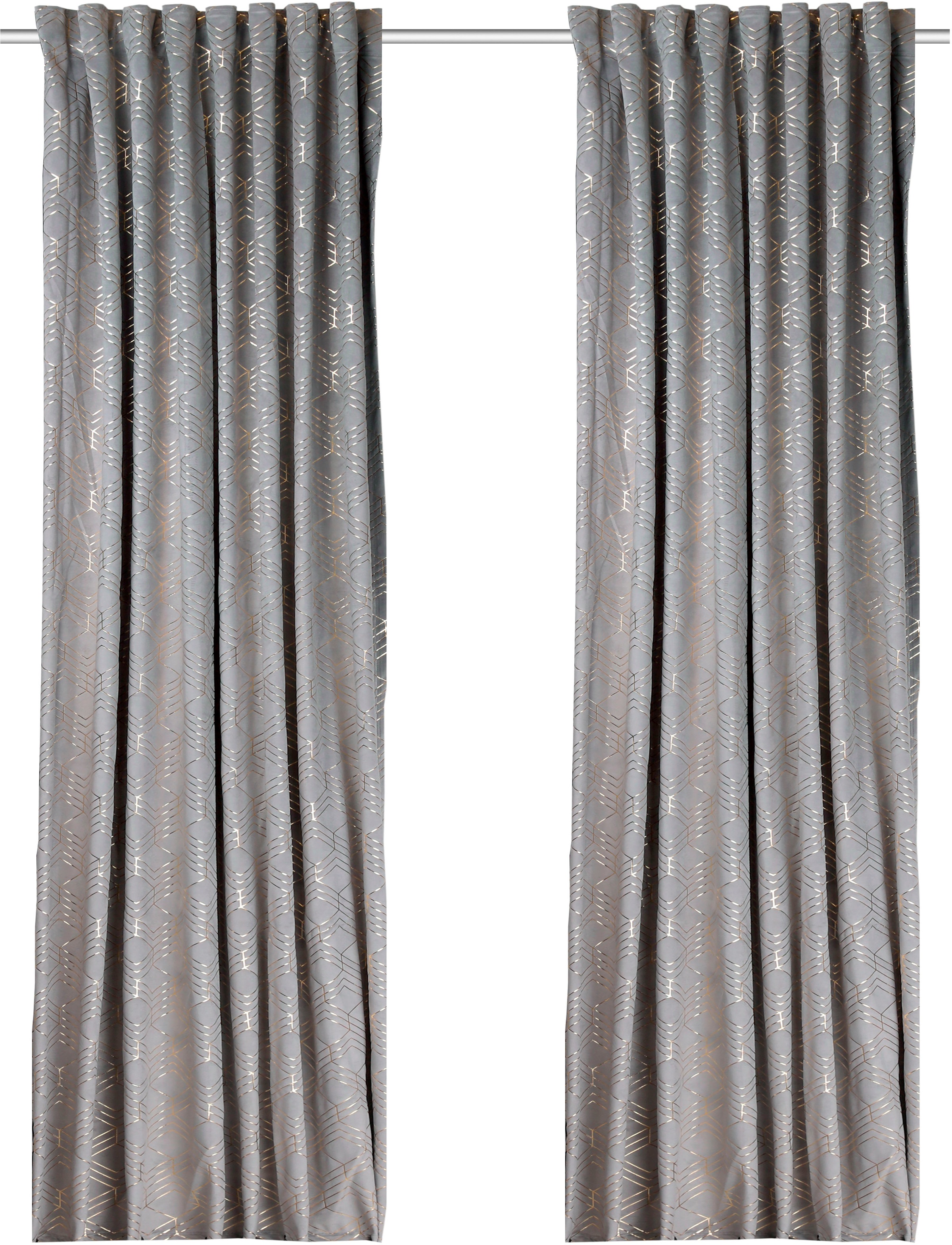 my home Vorhang "Velvet Foil" Multifunktionsband 2 Stk. tlg. Samt günstig online kaufen