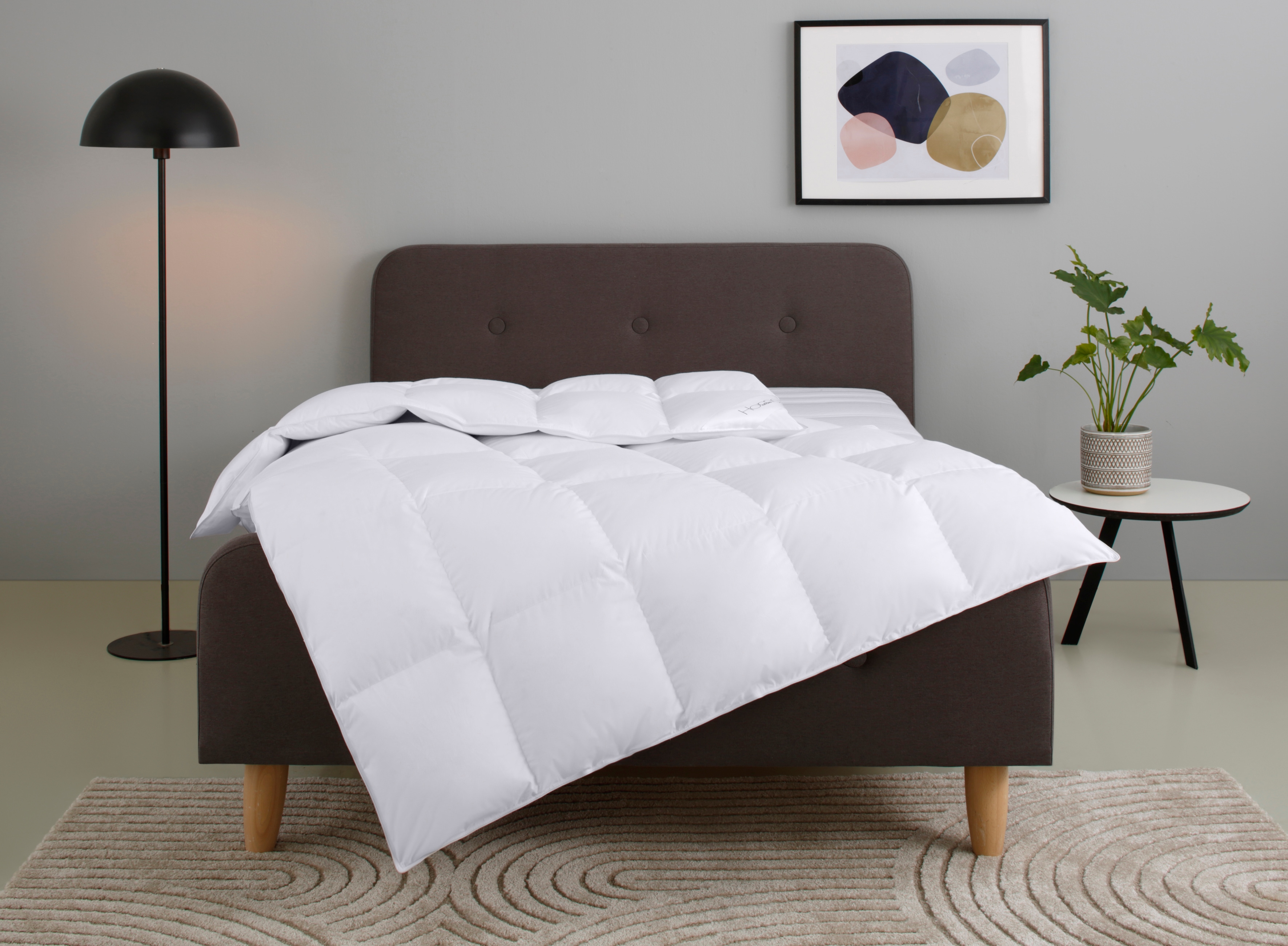 OTTO home Gänsedaunenbettdecke "Litrone, Bettdecke 135x200 cm, 155x220 cm, 200x200 cm, 240x220 cm" warm Füllung 100% Gänsedaunen Bezug Baumwolle 1 Stk. tlg. Bettdecken, Sommer, Winter, Ganzjahresdecke, Decke, Made in Germany