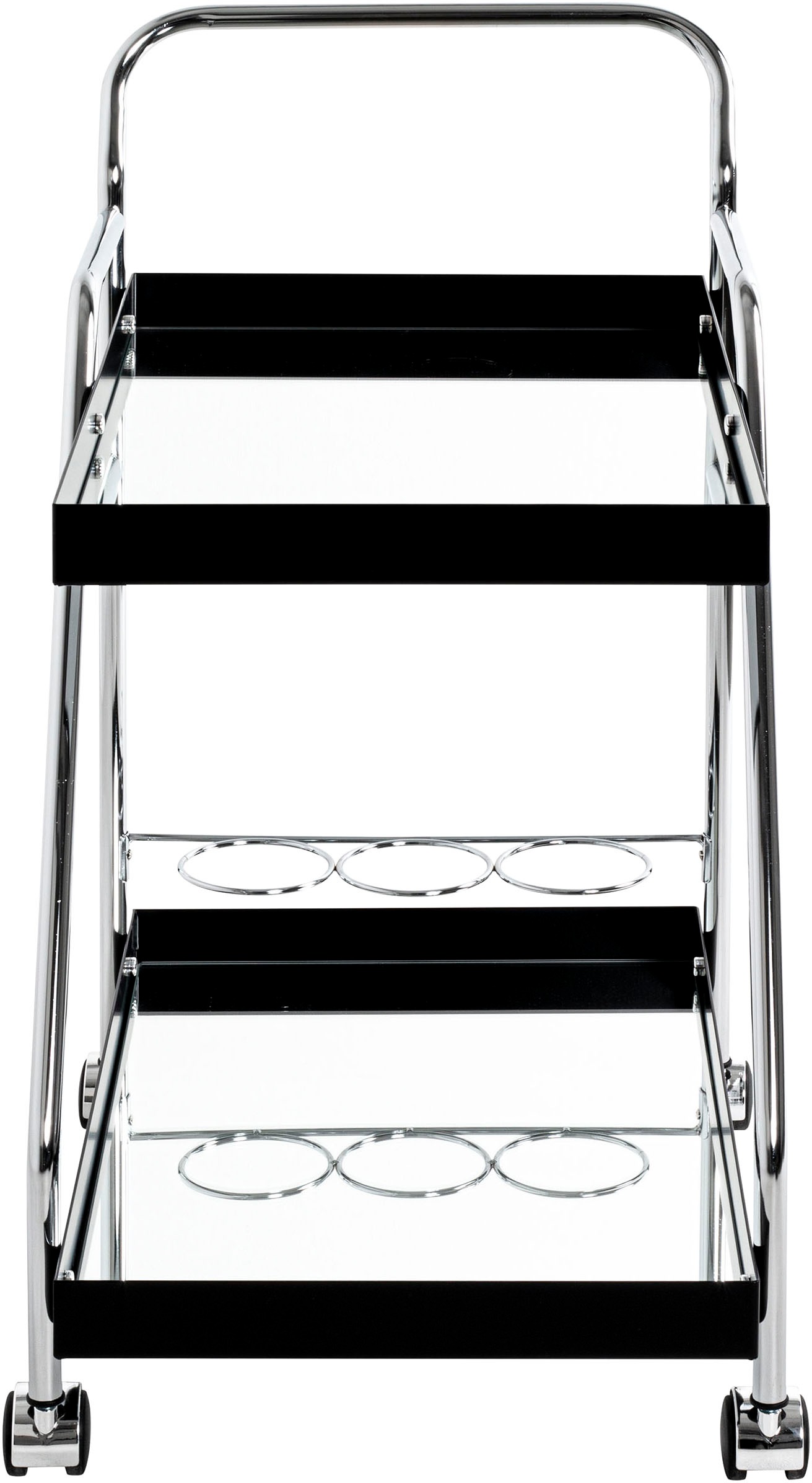 HAKU Servierwagen »Dinett, Kaffeetisch, Küchenwagen, Serviertisch, Teewagen, Trolley« 1 Stk. tlg. rechteckig - aus Metall Silber B/T/H 62/46/84 cm