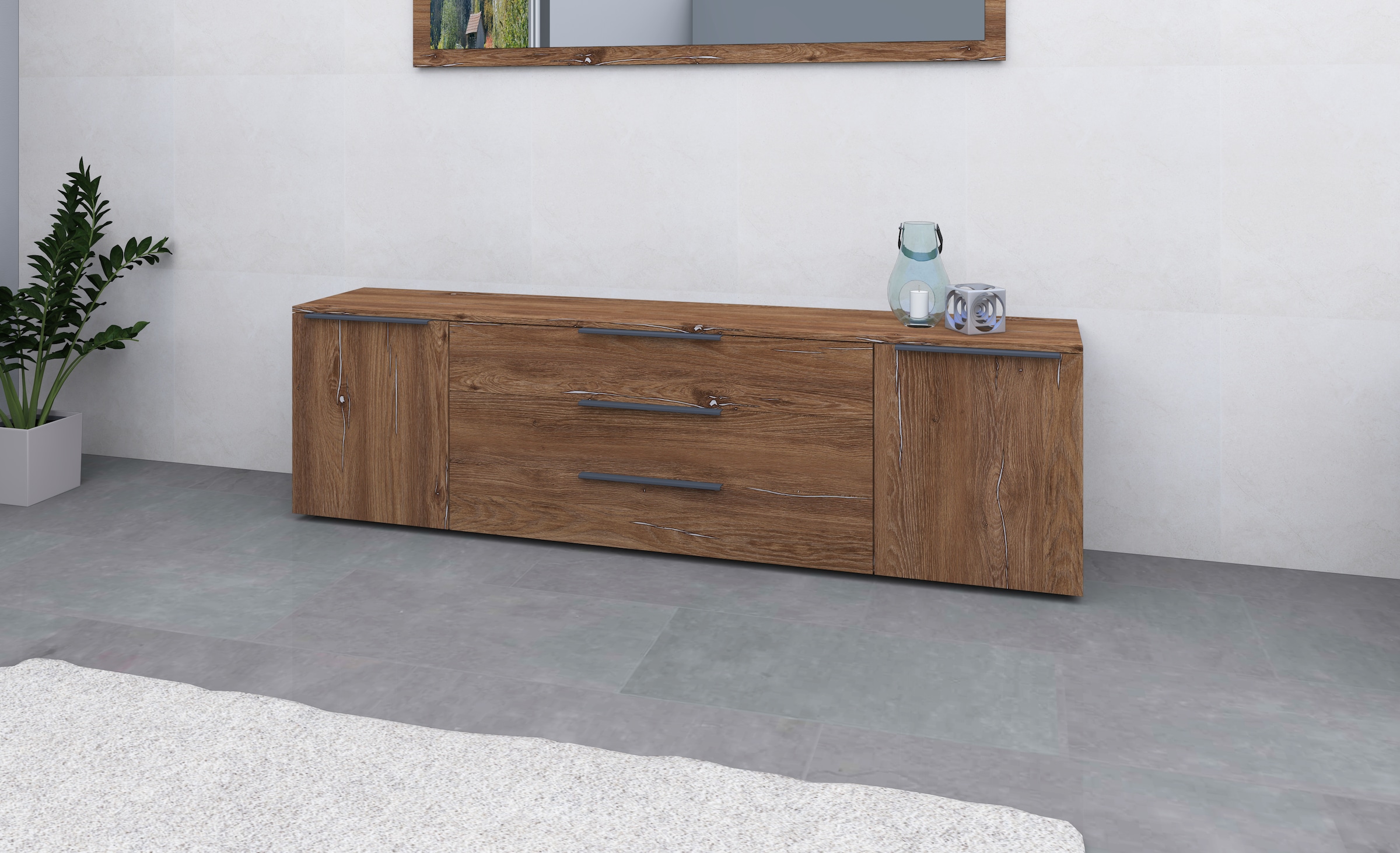borchardt Möbel Sideboard "Tom, Kommode Breite 200cm, hängend oder stehend günstig online kaufen