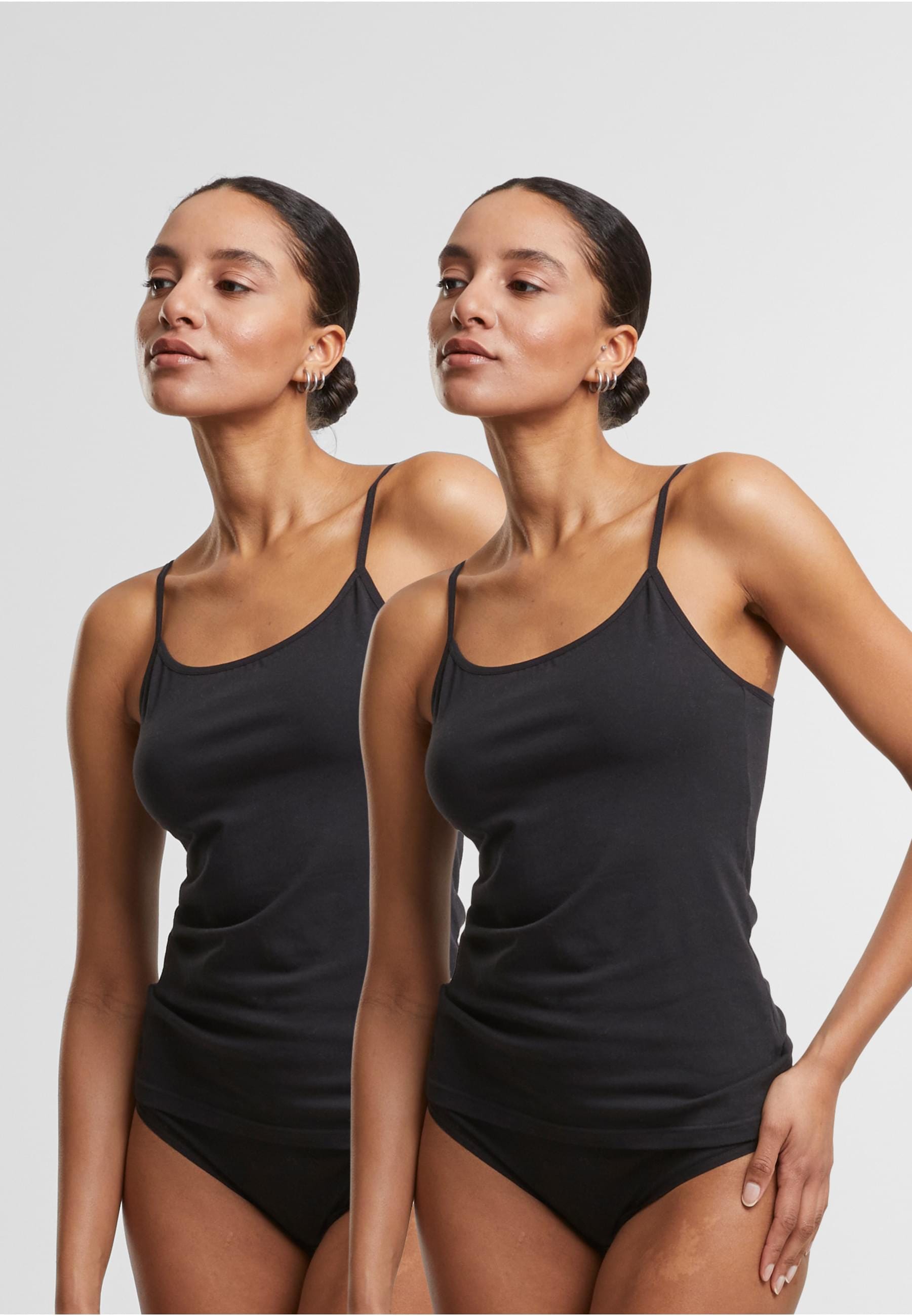 URBAN CLASSICS Muskelshirt »Urban Classics Ladies Basic Tank Top Cotton 2-Pack«, (1 tlg.)