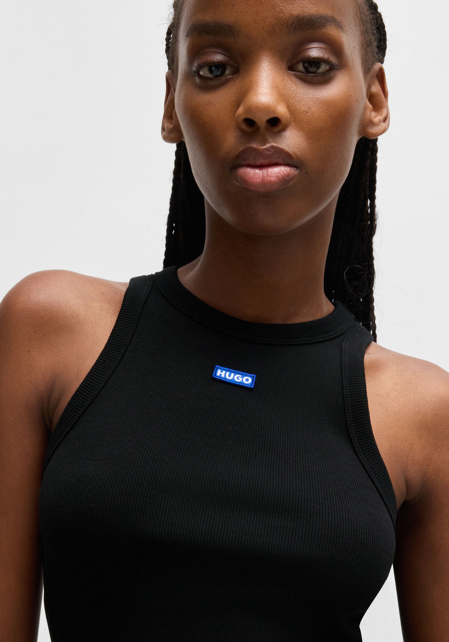 Thumbnail - HUGO Blue Tanktop "Easy Tank" Stretch-Baumwolle, Slim Fit