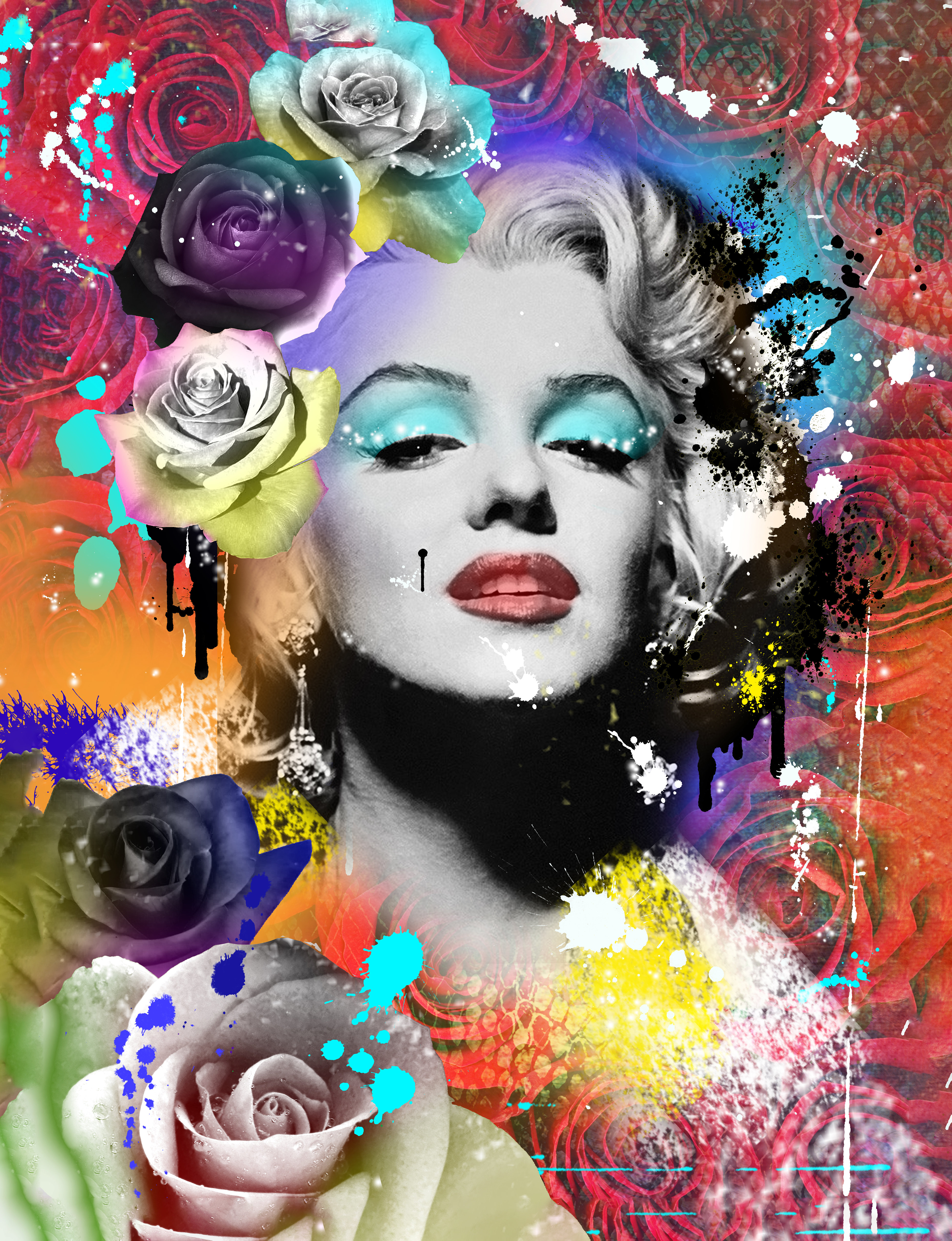 Affengeilebilder Leinwandbild "Marilyn Art by Frank Amoruso auf Keilrahmen gespannt" 1 Stk. tlg. Kunstdruck Wandbild Bild in verschiedenen Formaten