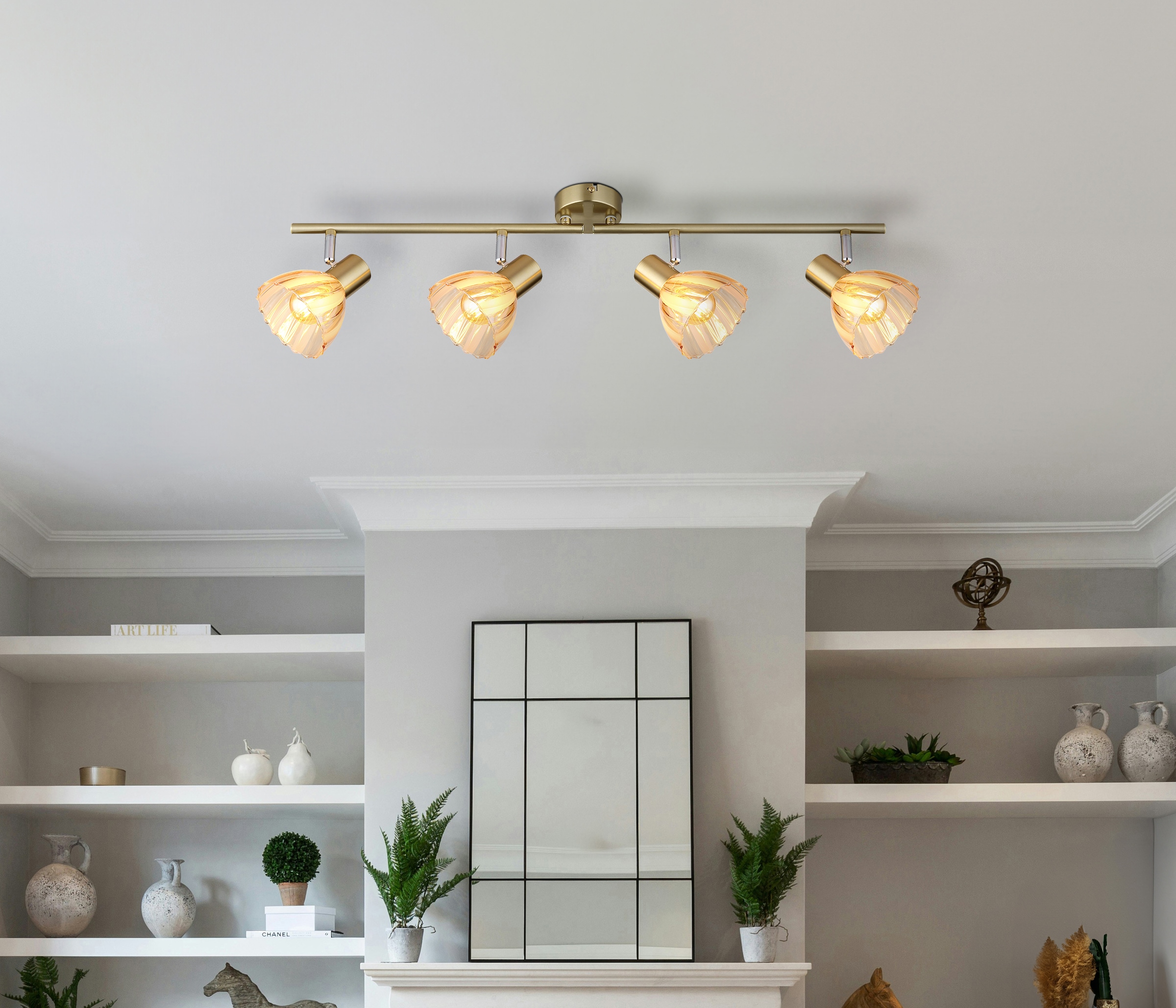 GLOBO LIGHTING Deckenspot »ZACHERY« E14 1 Stk. Strahler mit Chrom, Glas, schwenkbar