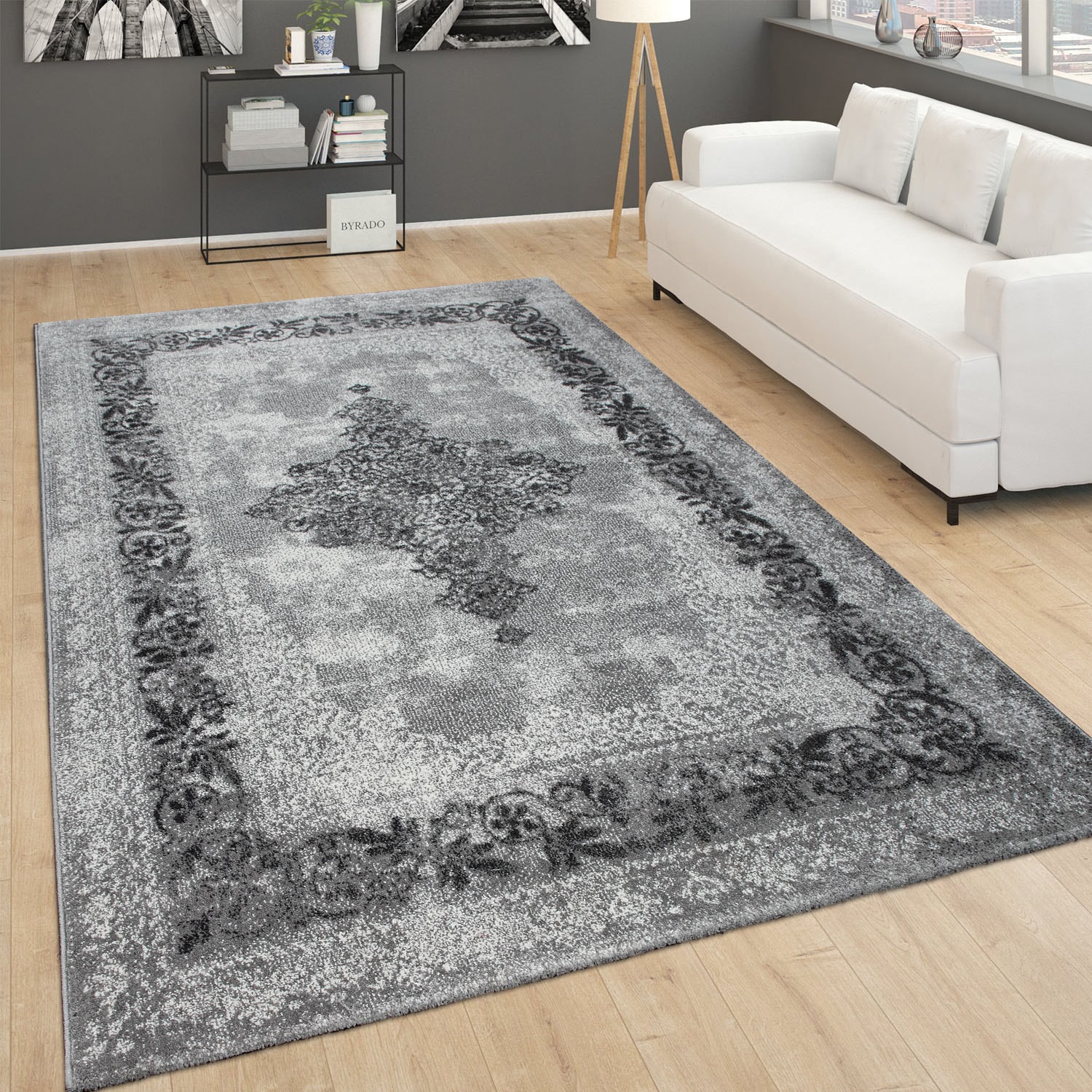 Paco Home Teppich »Alabama 371«, rechteckig, 12 mm Höhe, Kurzflor, Orient-Optik, Vintage Design