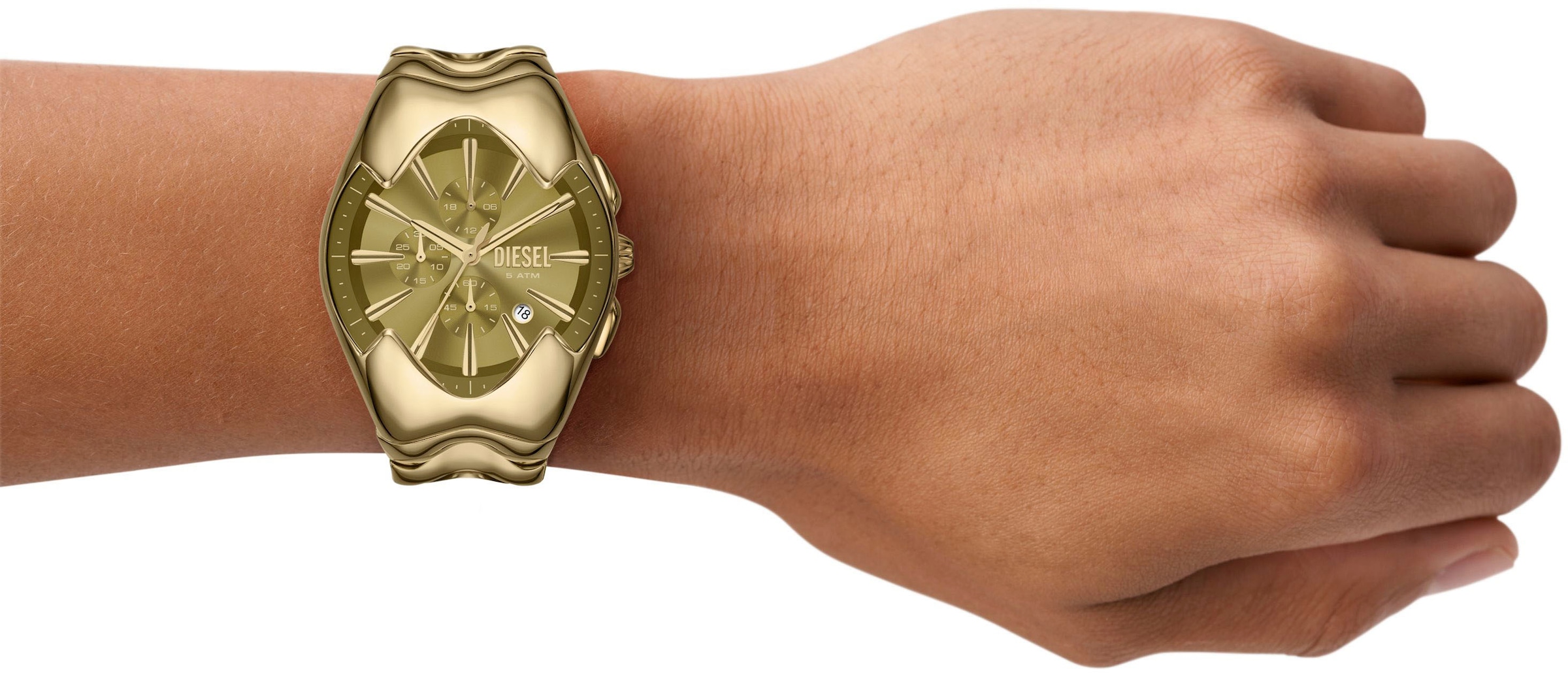 Diesel Chronograph »MERCURIAL«, Quarzuhr, Armbanduhr, Herrenuhr, Edelstahlarmband, Stoppfunktion, Tag
