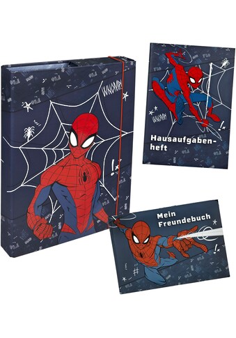 Scooli Buch »Spiderman«, (Set, 3 St.), bestehend aus Freundebuch, Heftbox und... kaufen