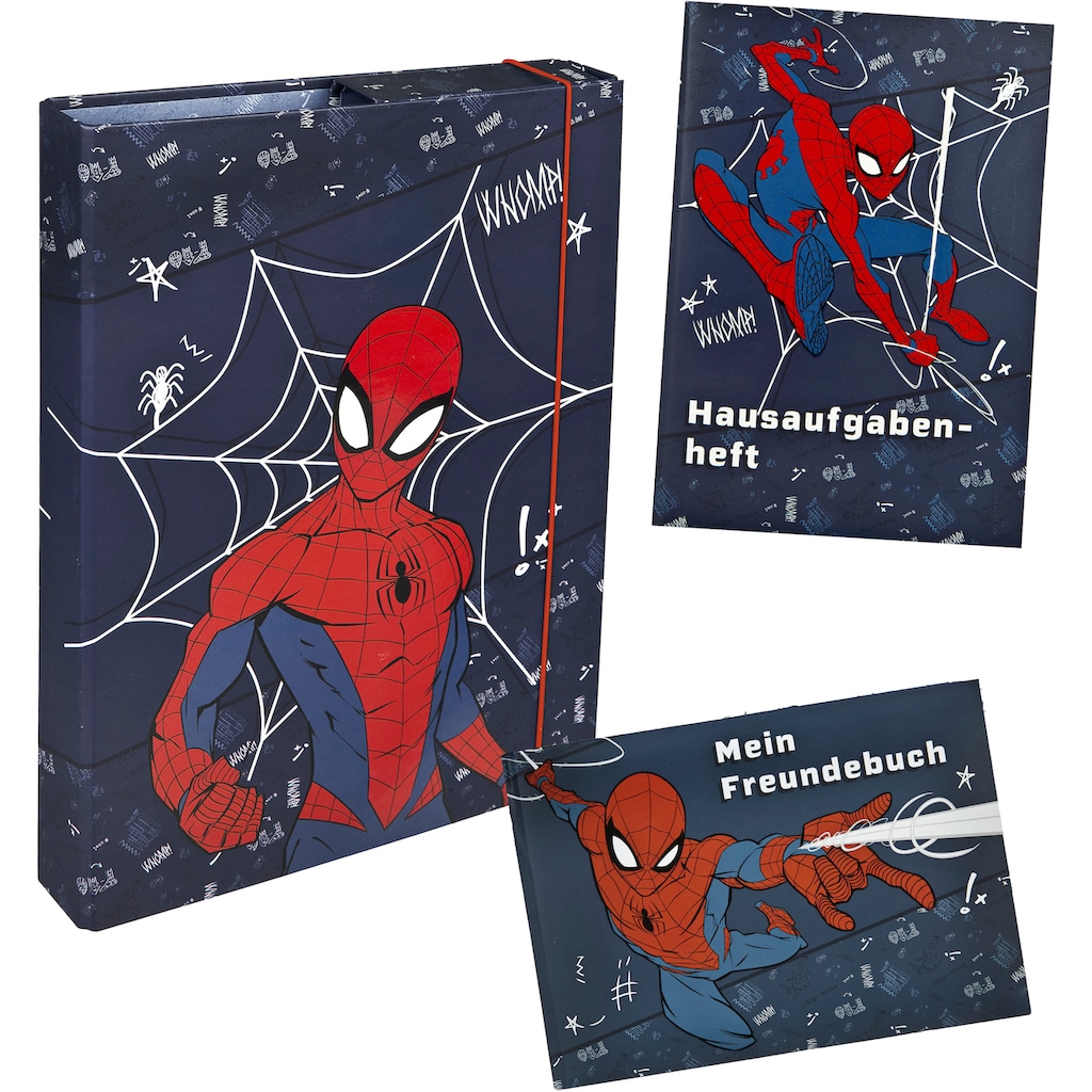 Scooli Buch »Spiderman«, (Set, 3 St.)