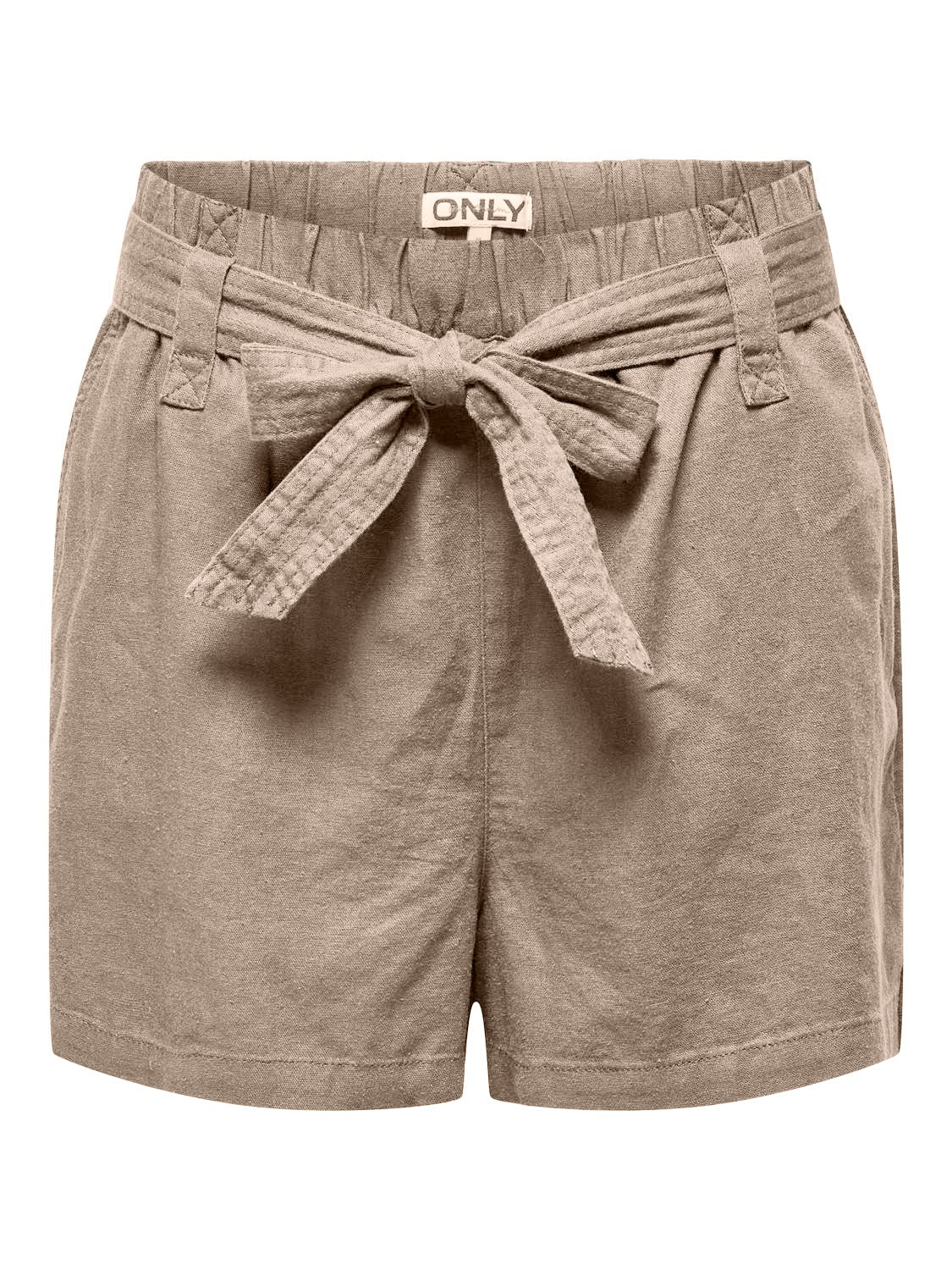 ONLY Shorts »ONLCARO HW LINEN BL BELT SHORTS CC PNT«, mit Leinen