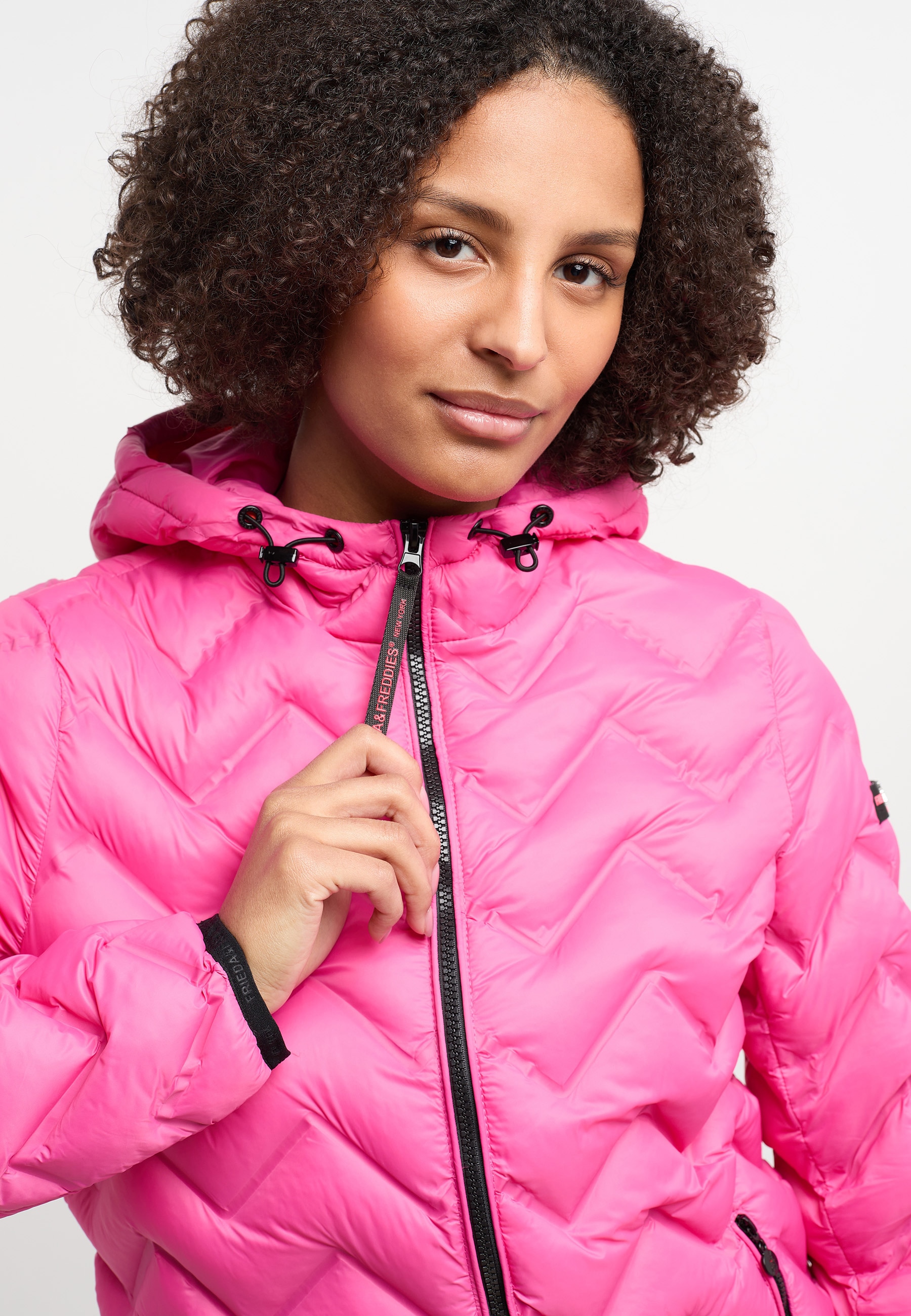 Superdry Damen Superdry Jacke Blau Pink Puffer Jacket Superdry