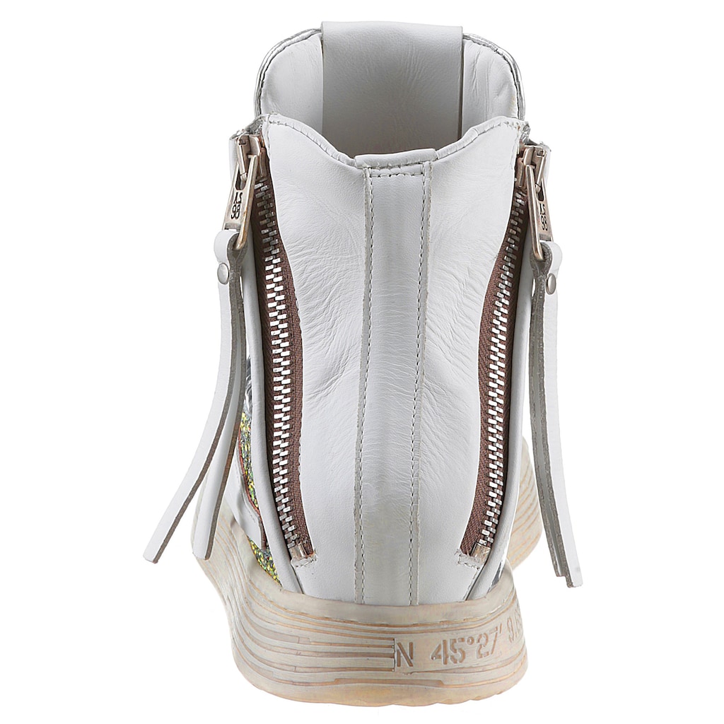 A.S.98 Sneaker »Combi 3 Ice«, Plateau, High Top-Sneaker, Schnürschuh, seitliche Stern-Applikation