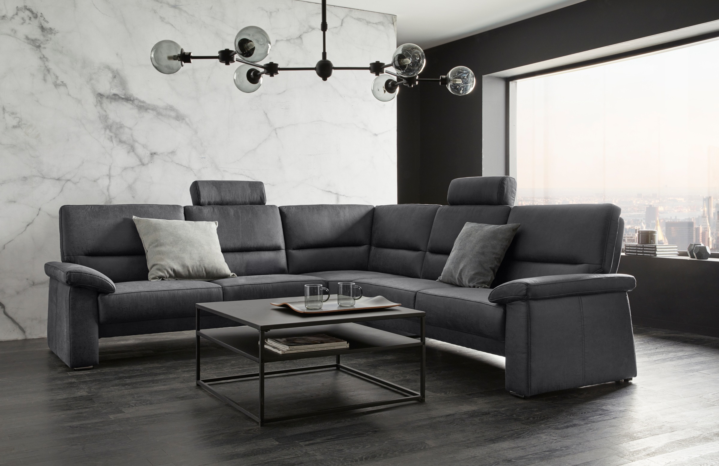 Places of Style Ecksofa Felitto, 3 Bezugsqualitäten, Federkern