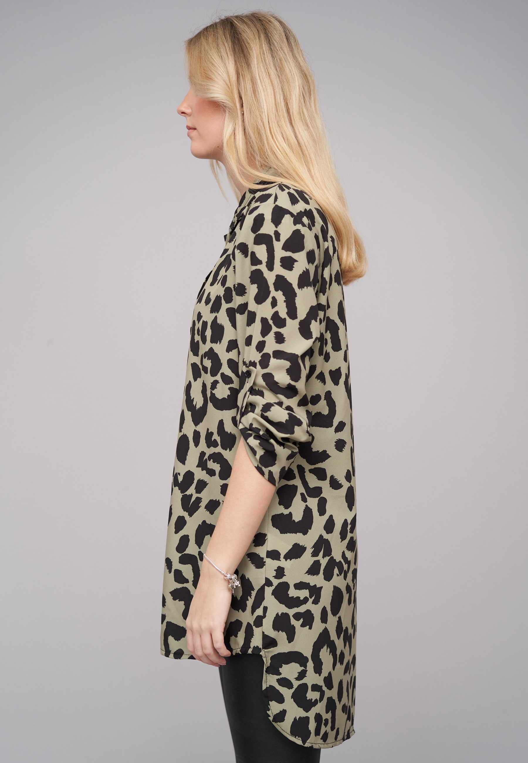 CLOUD 5IVE Klassische Bluse »CLOUD 5IVE Leo All Over Turn-Up Bluse«