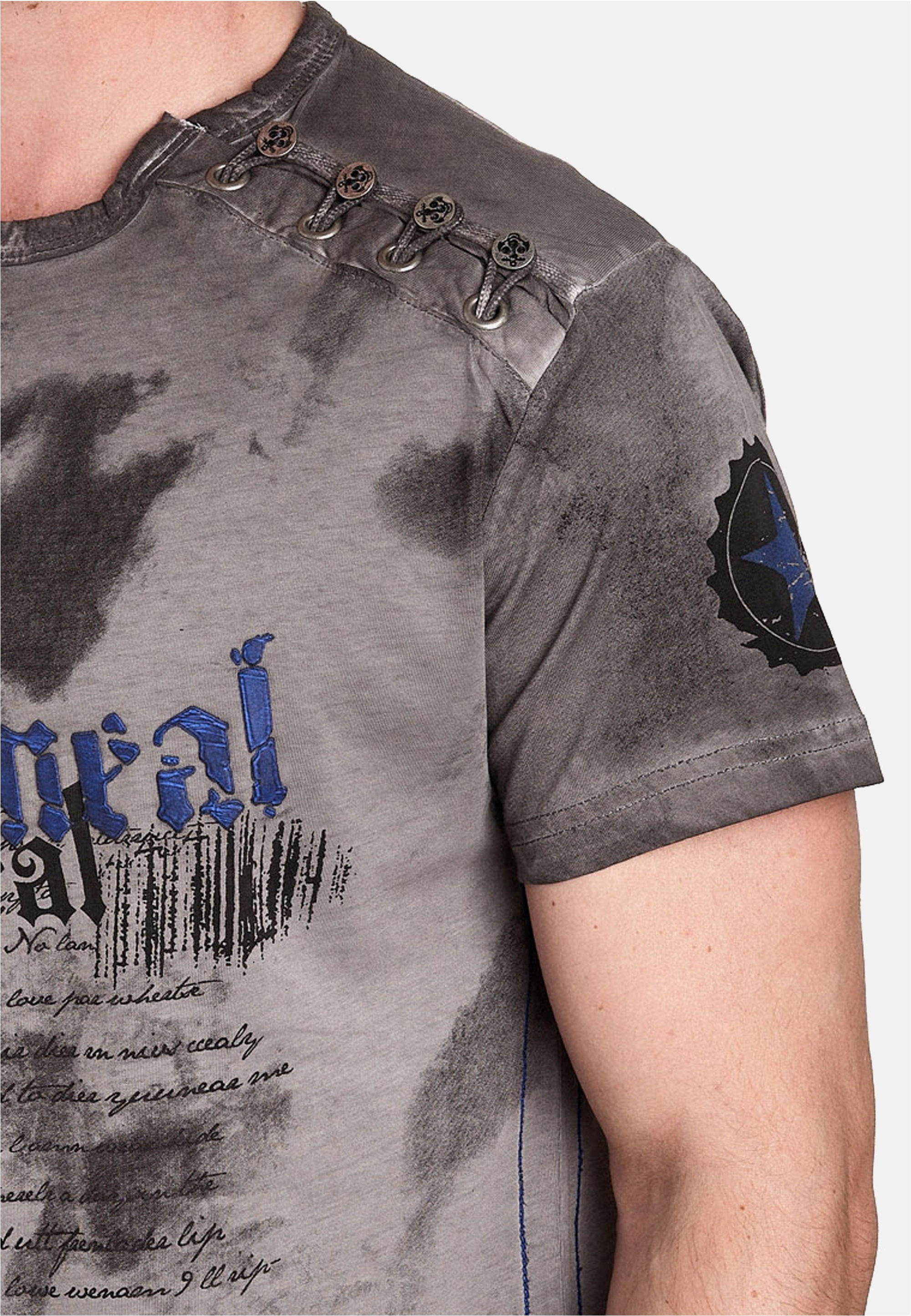 Rusty Neal T-Shirt in tollem Batik-Design