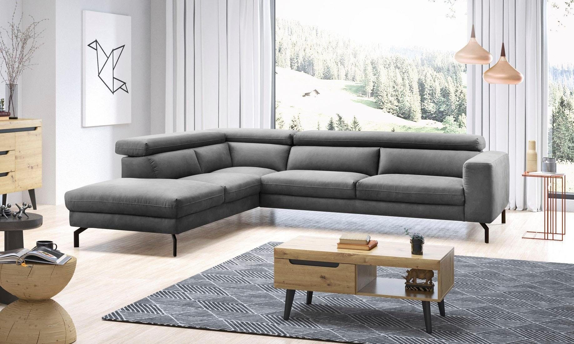 Places of Style Ecksofa "Olanta, modern und bequem, Breite 305cm, Fuß 16cm günstig online kaufen