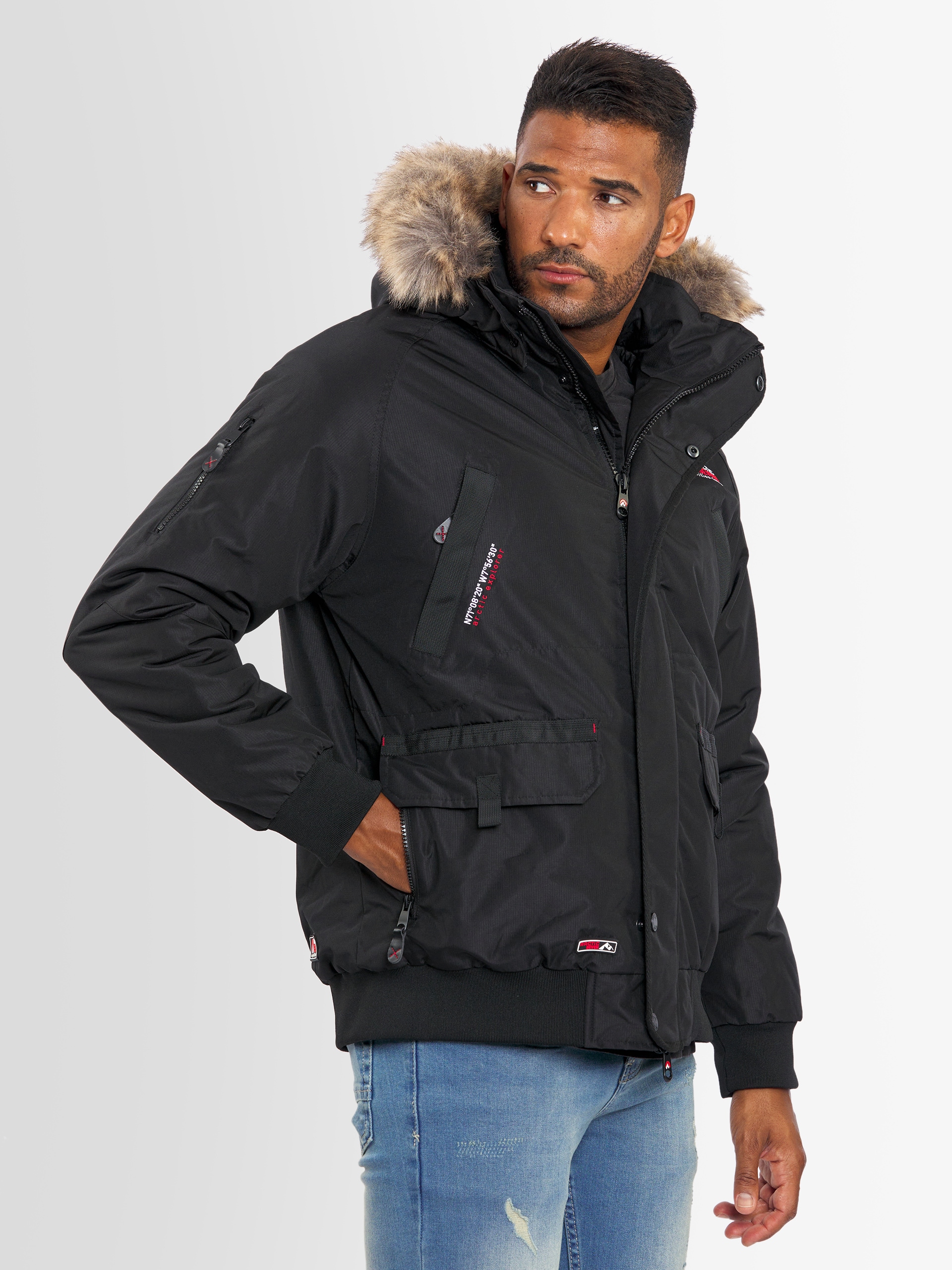 Arctic Seven Winterjacke »ASArthuro«, mit abnehmbarer Kapuze und abnehmbarem Kunstfell
