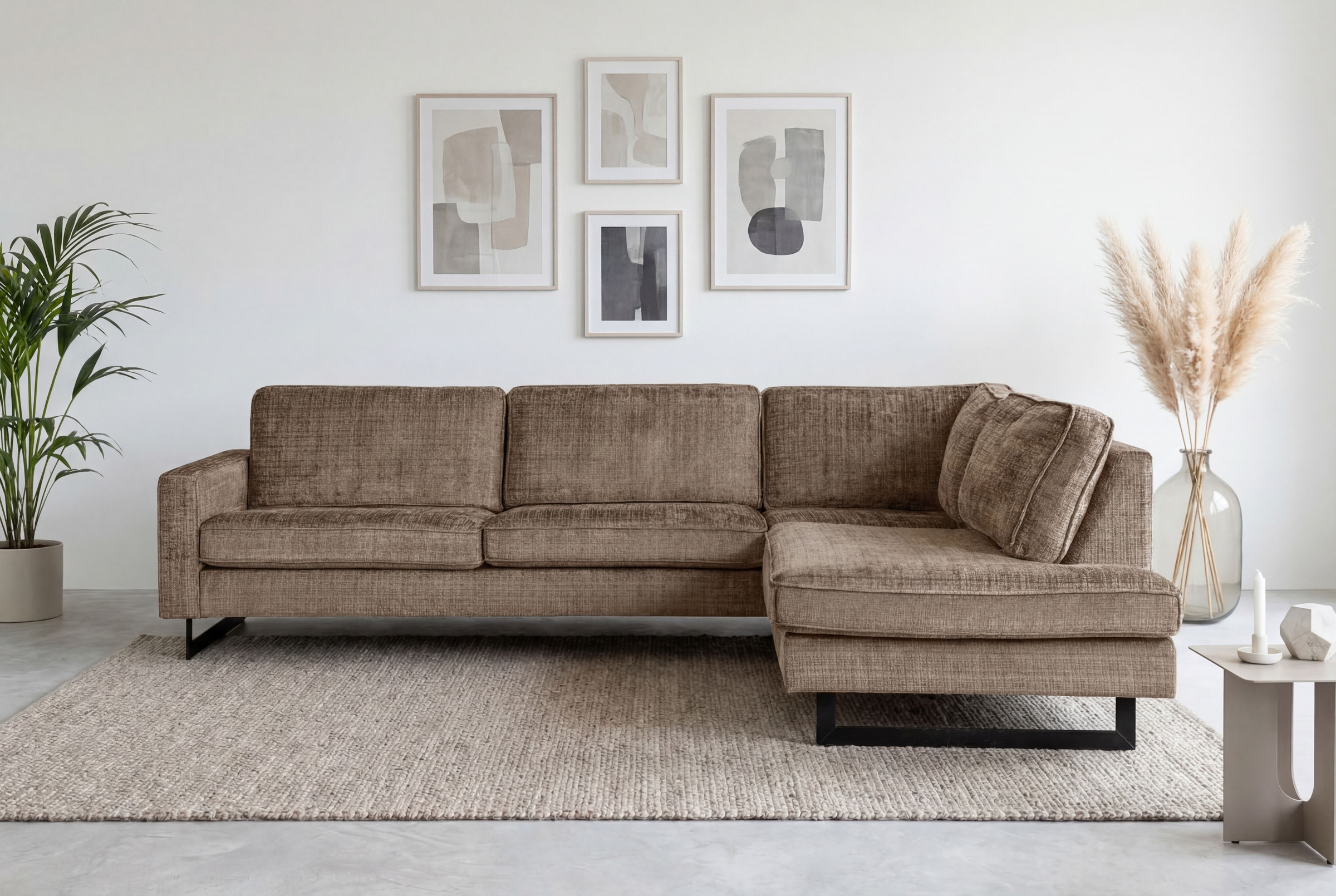 Home affaire Ecksofa "Pinto, 290 cm, Cord, Chenille, Lederoptik, Ottomane l günstig online kaufen