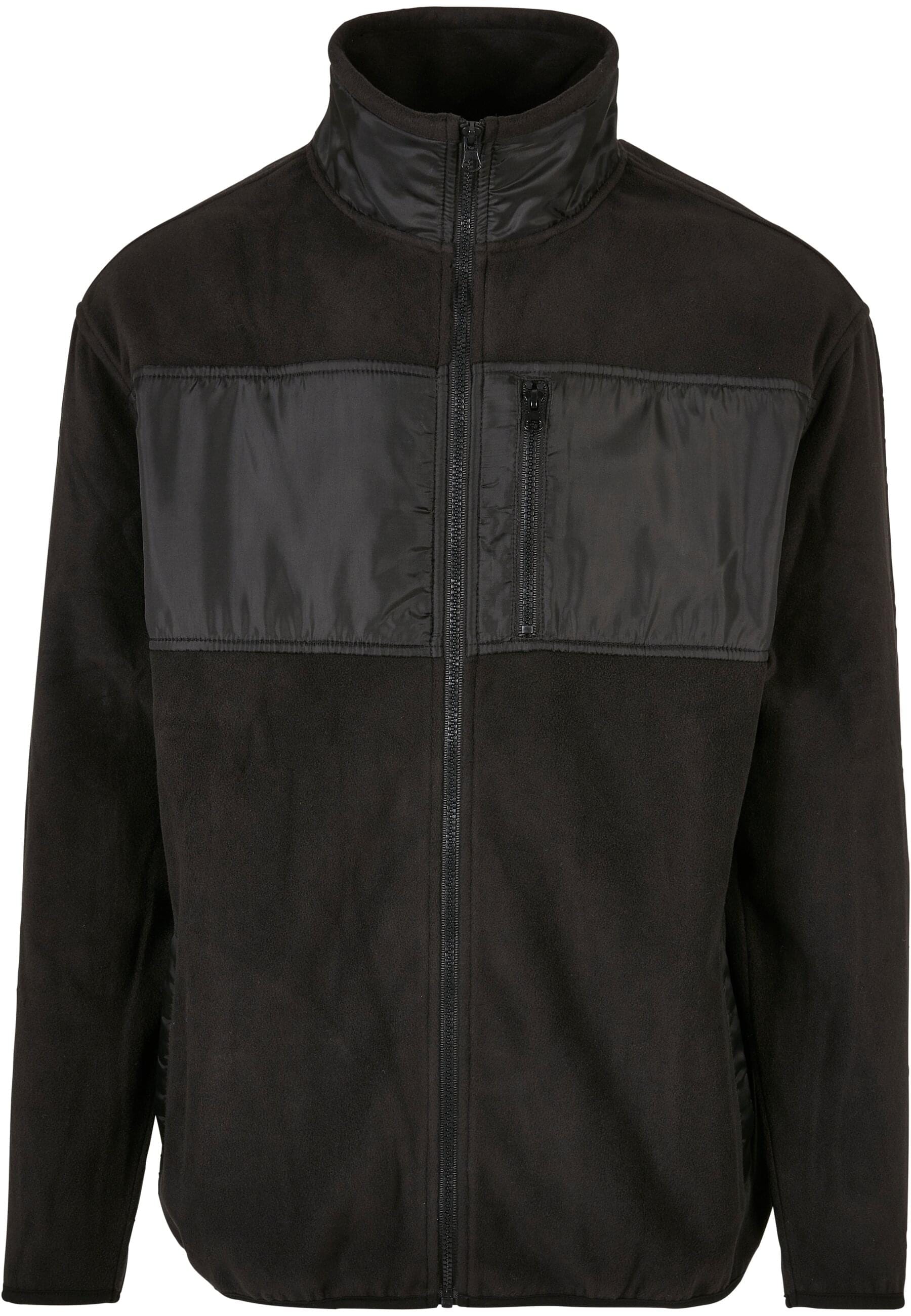 URBAN CLASSICS Fleecejacke "Urban Classics Herren Patched Micro Fleece Jacket", (1 St.), ohne Kapuze