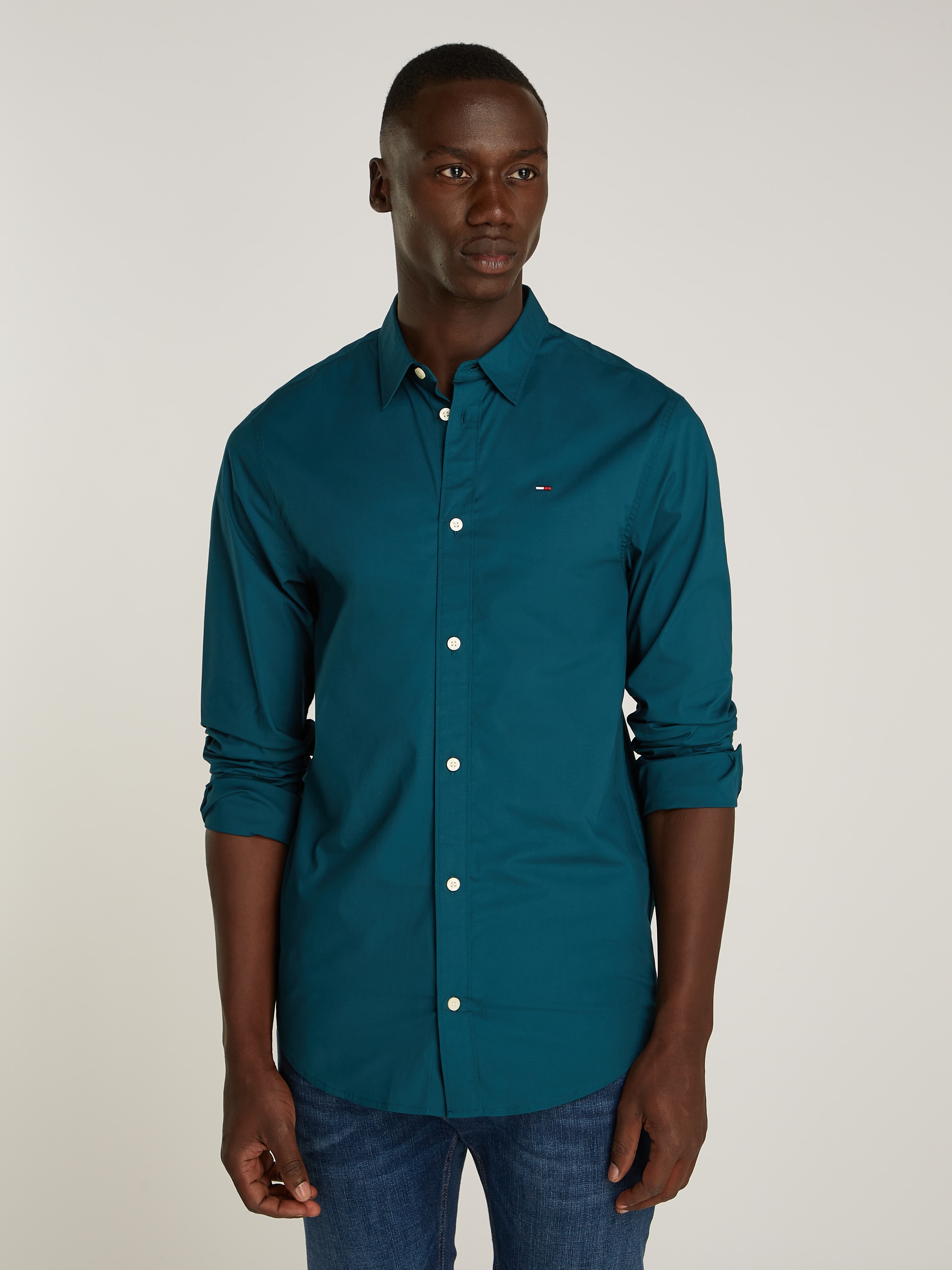 Tommy Jeans Langarmhemd »Sabim Stretch Hemd Shirt«, Stretch Hemd, Premium, Slim Fit, mit Elasthan